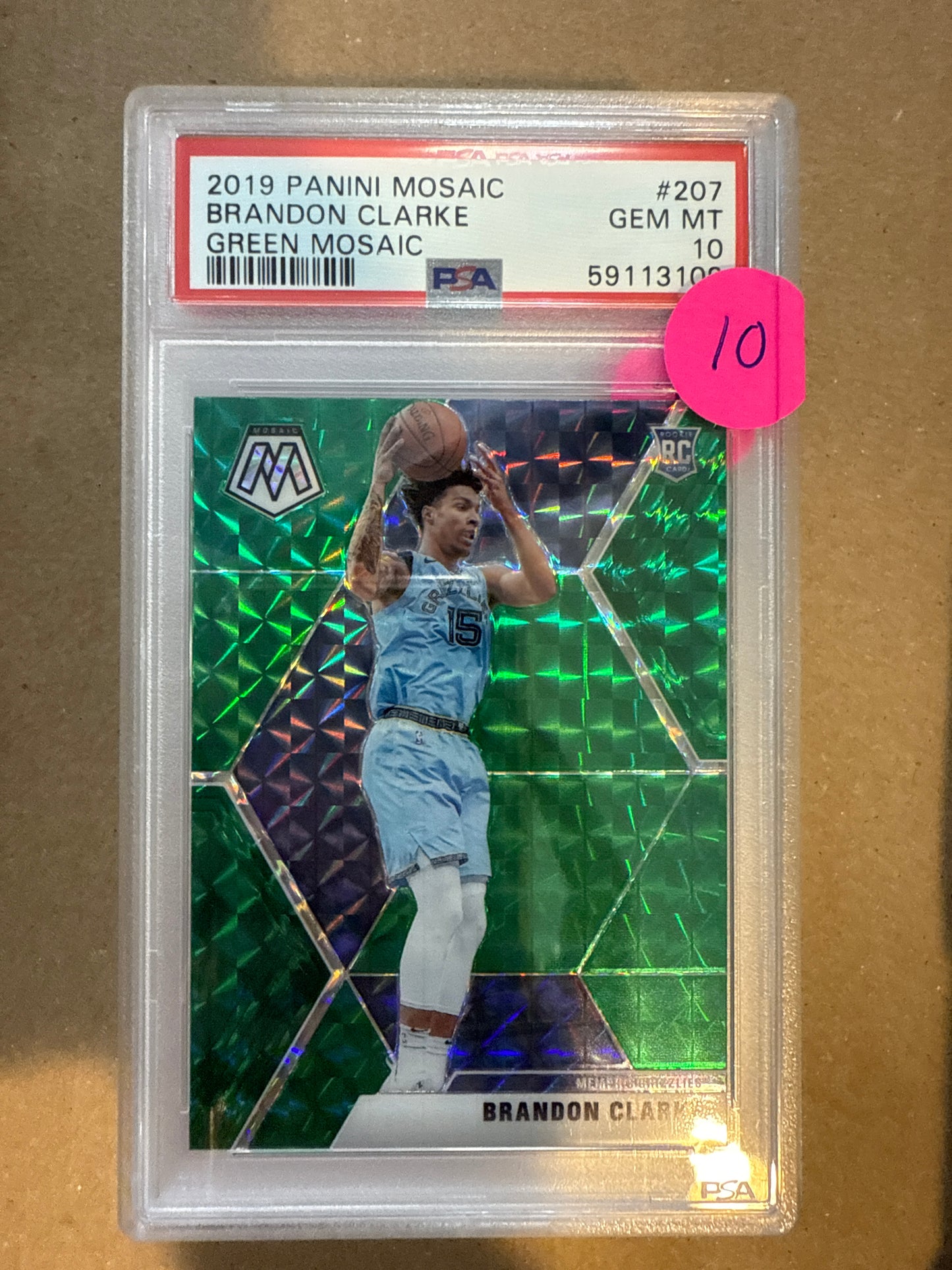 2019 Panini Mosaic Brandon Clarke PSA 10