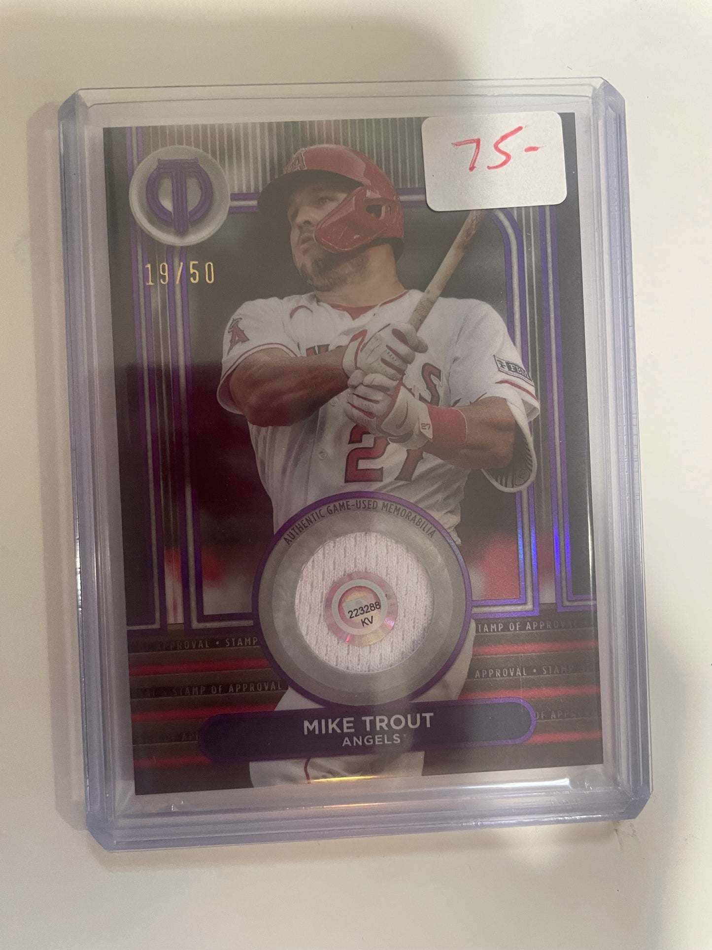 2024 Topps Tribute Patch Mike Trout /50