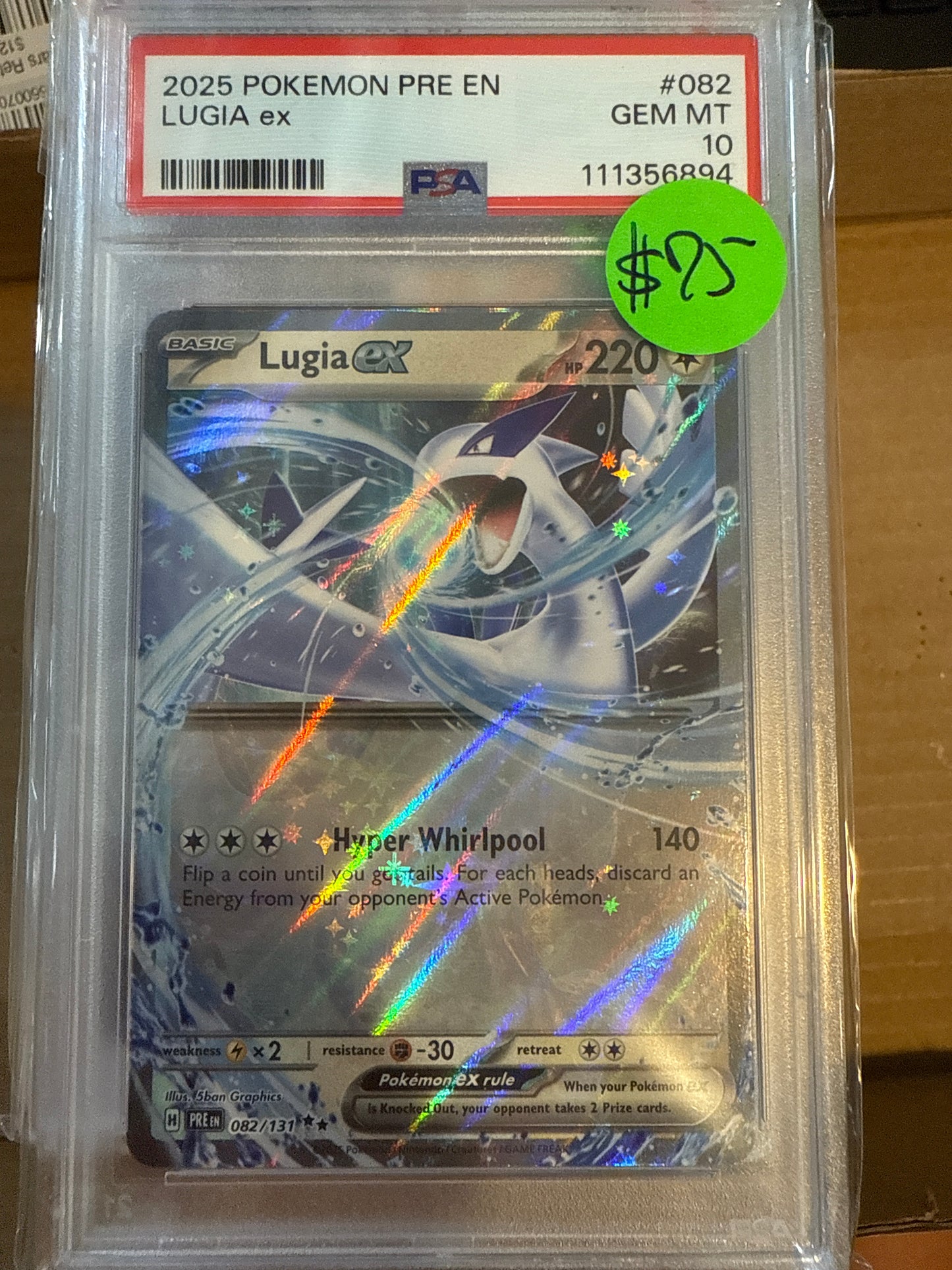 2025 POKÉMON PRE EN LUGIA ex PSA 10