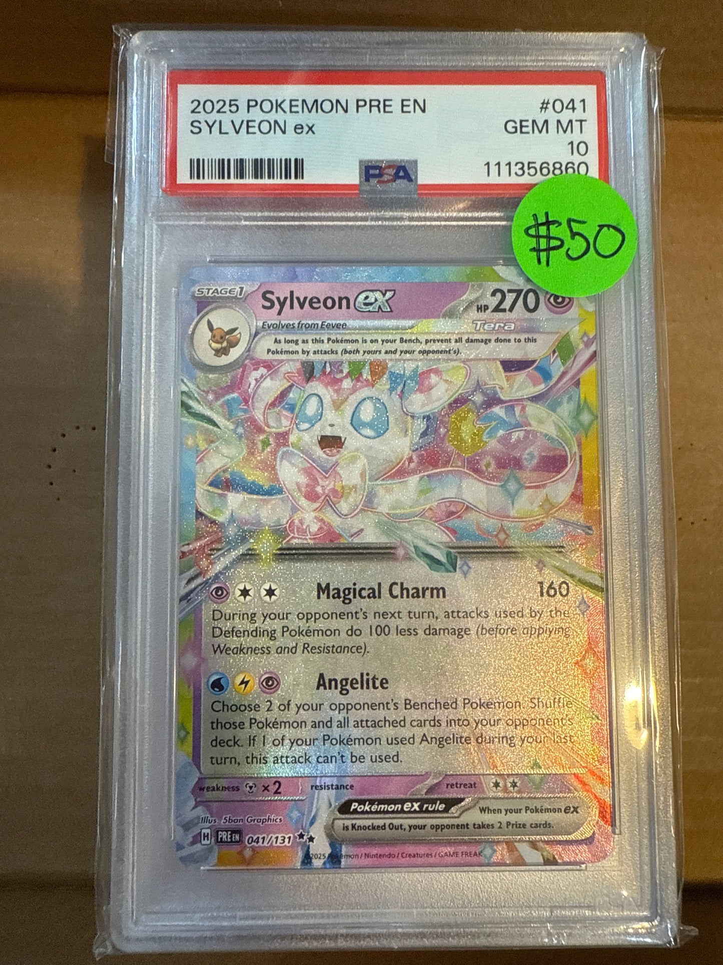 2025 POKÉMON PRO EN SYLVEON ex PSA 10