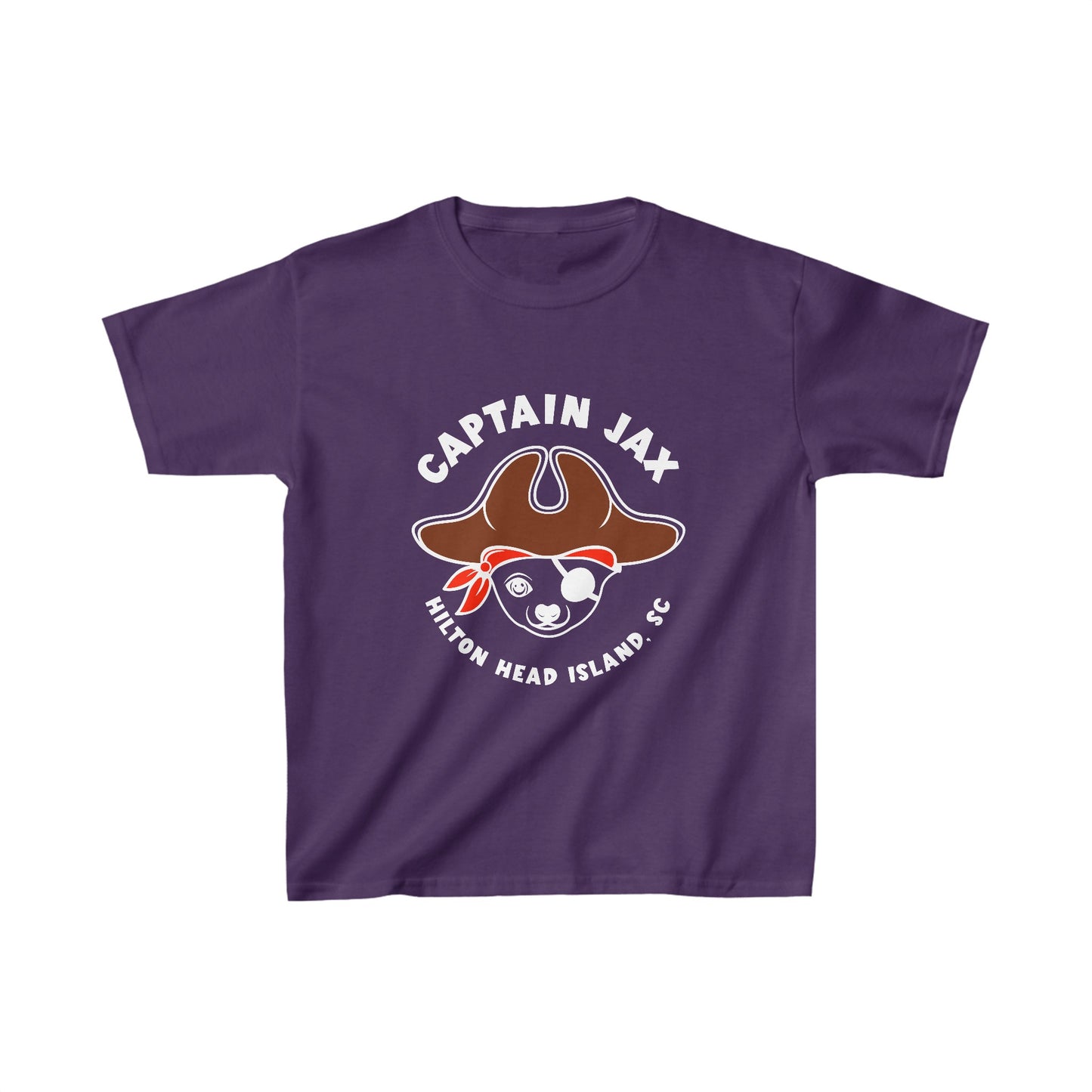 Kids Heavy Cotton™ Tee (white logo, darker color shirts)
