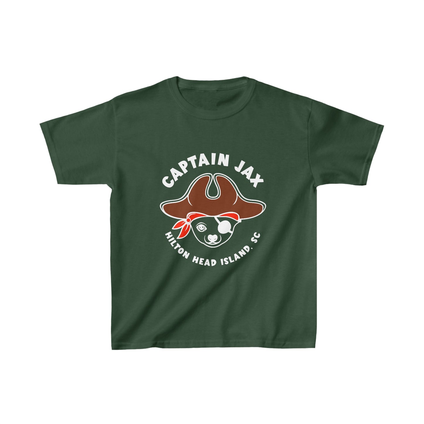 Kids Heavy Cotton™ Tee (white logo, darker color shirts)