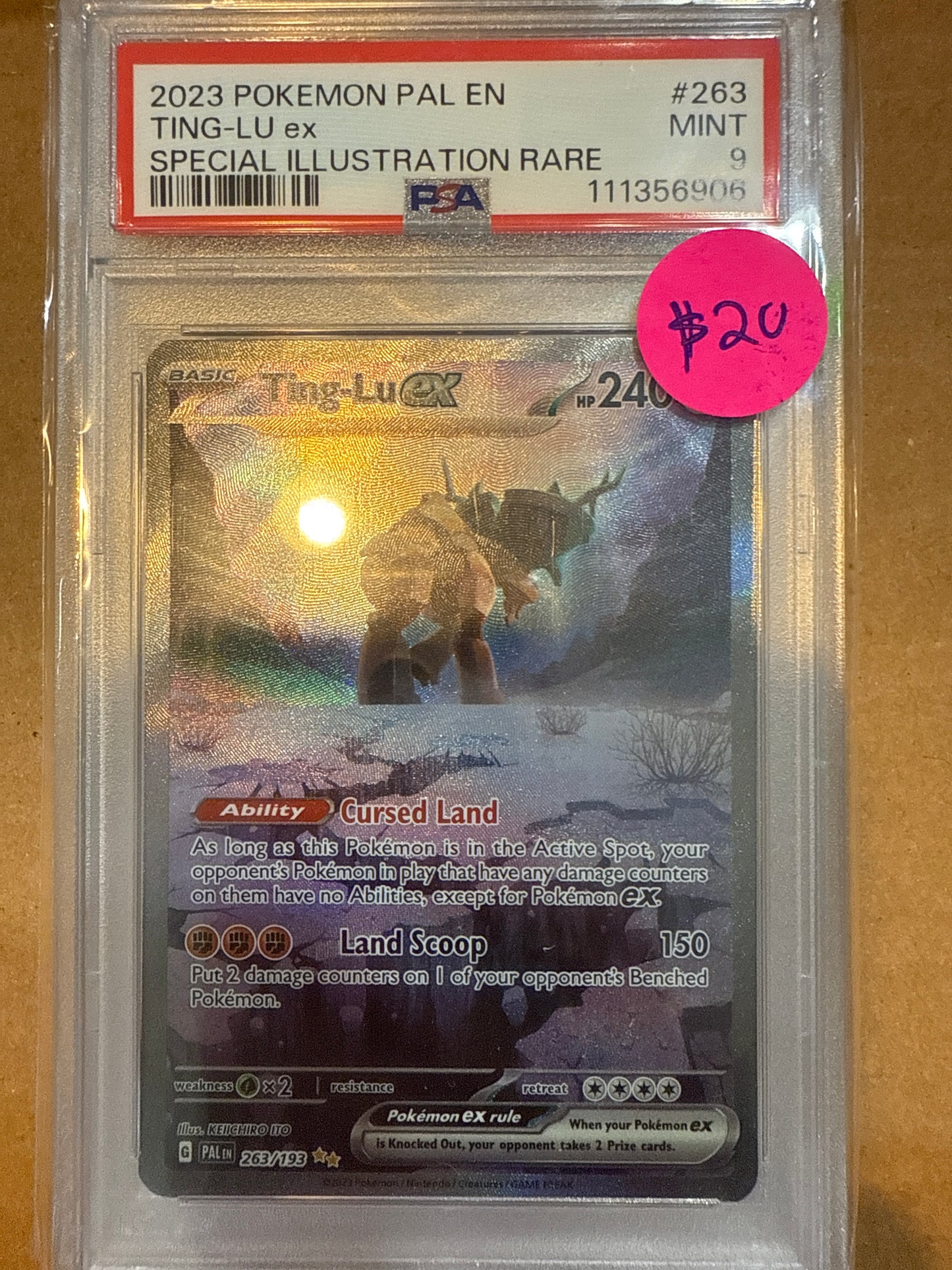 2023 POKÉMON PAL EN TING-LU ex SPECIAL ILLUSTRATION RARE PSA 9