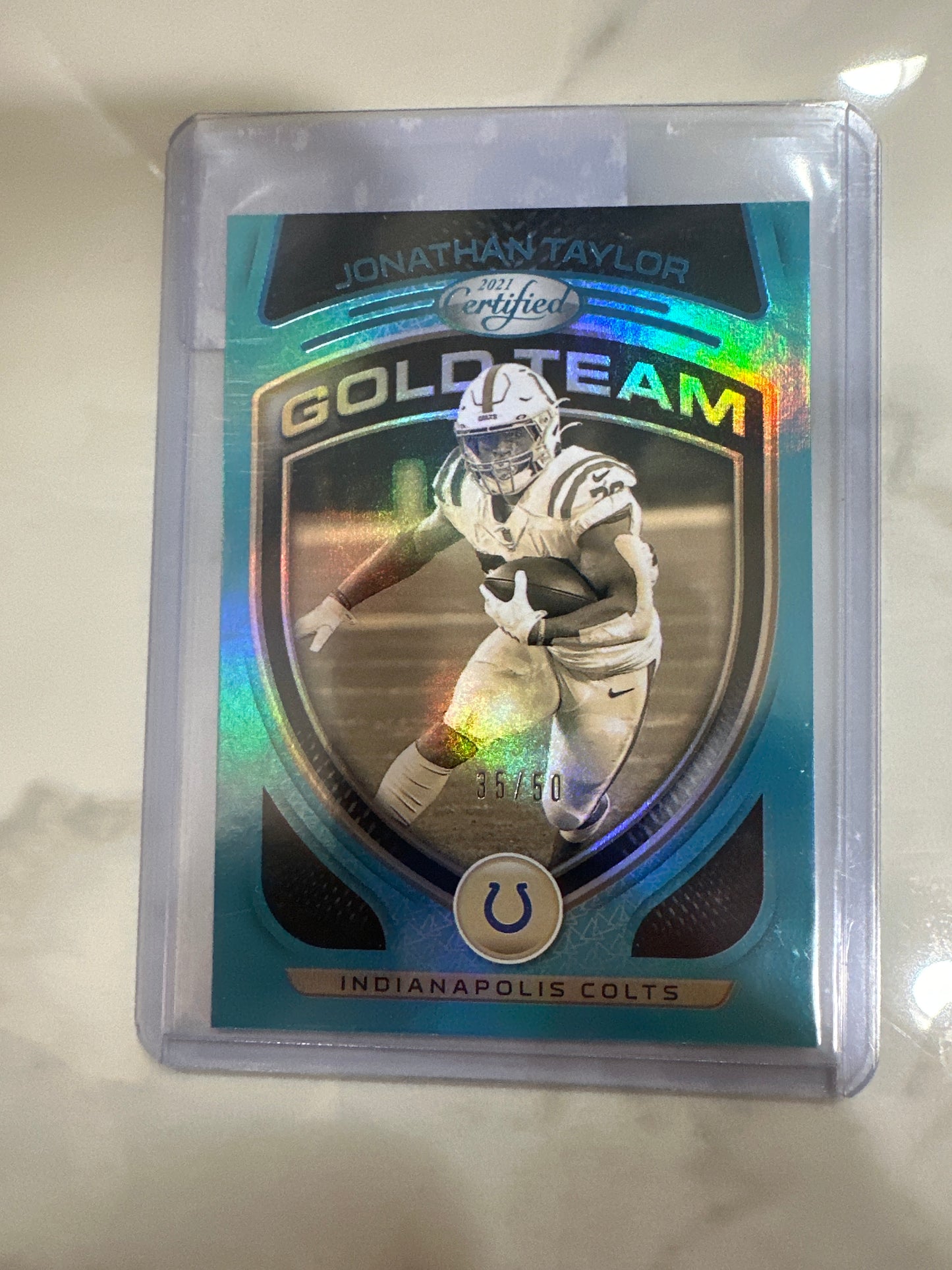 2021 Panini Certified - Gold Team Mirror Blue #GT-6 Jonathan Taylor /50
