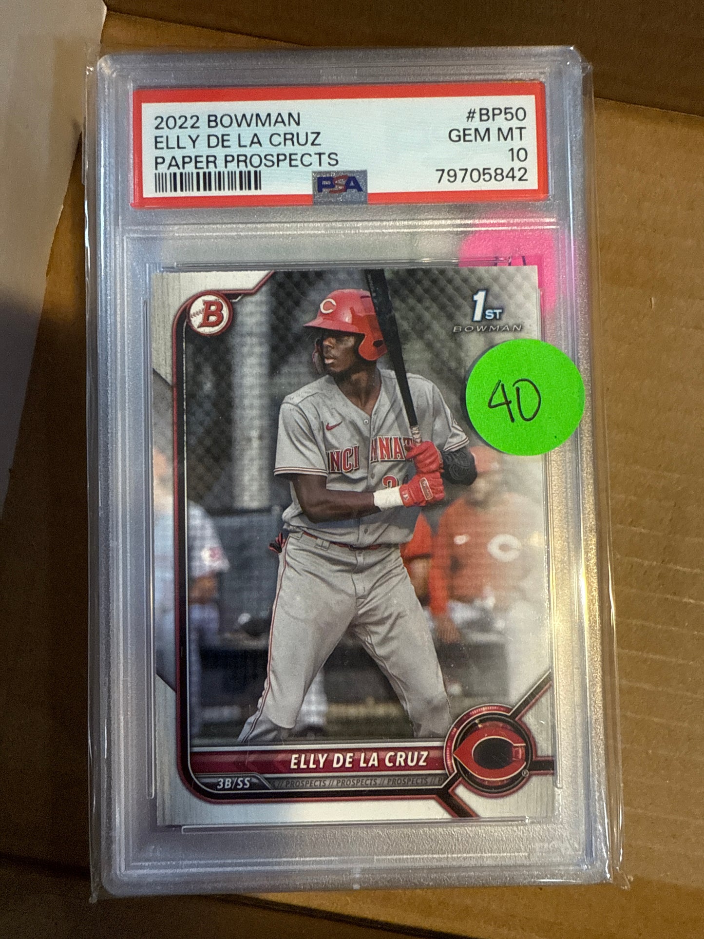 2022 Bowman Elly De La Cruz Paper Prospects PSA 10