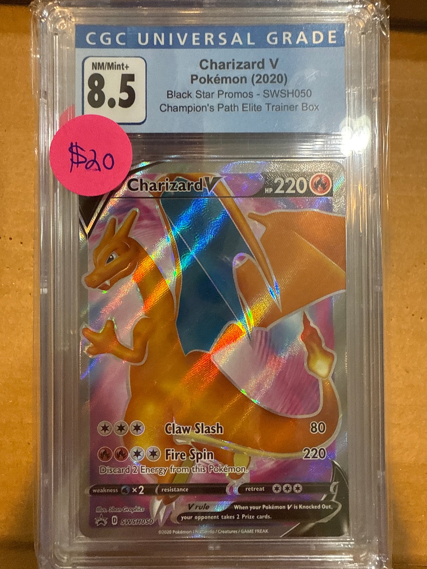 Charizard V 2020 SWSH050 CGC 8.5