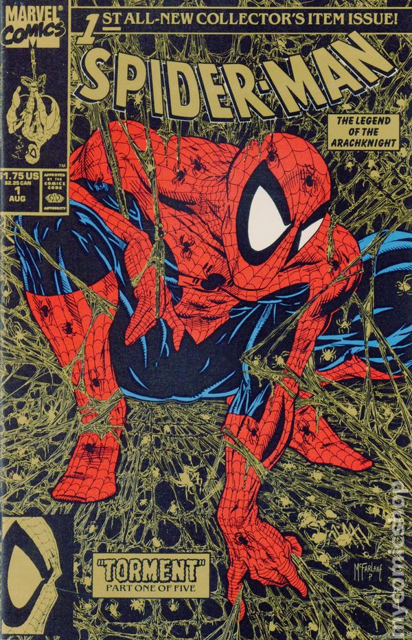 Spider-Man #1 1990 2nd Print Gold Variant