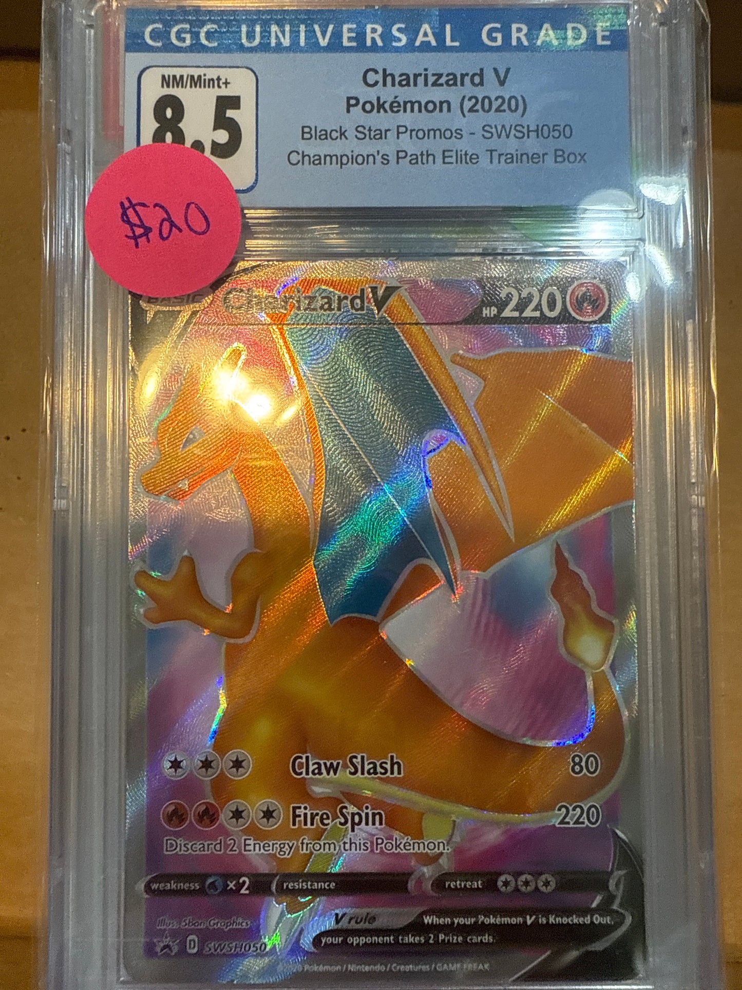 Charizard V 2020 SWSH050 CGC 8.5