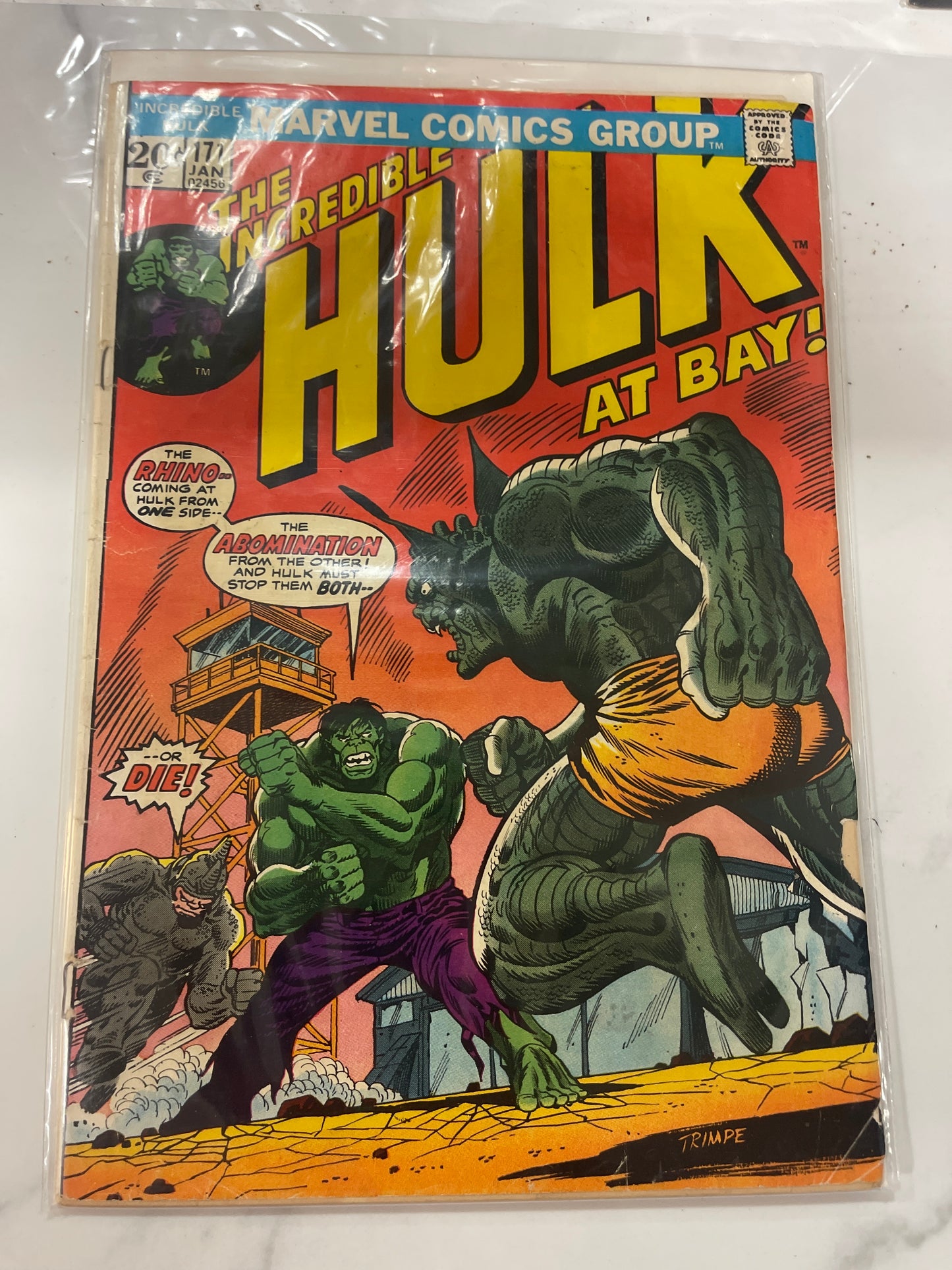 Incredible Hulk #171 vs. Rhino and the Abomination