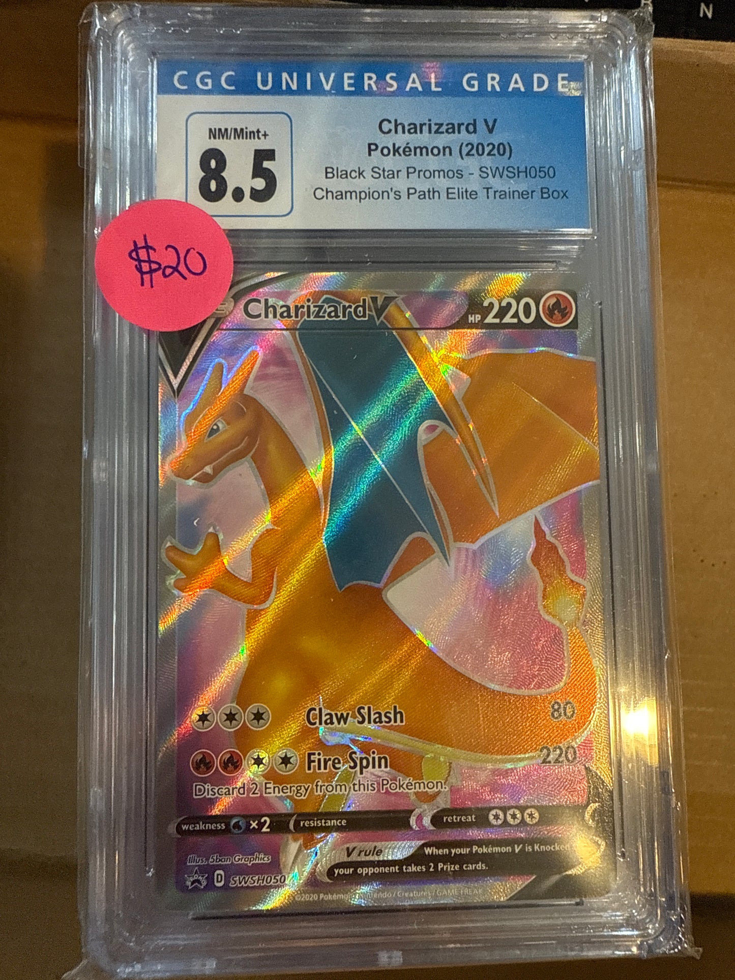 Charizard V 2020 SWSH050 CGC 8.5