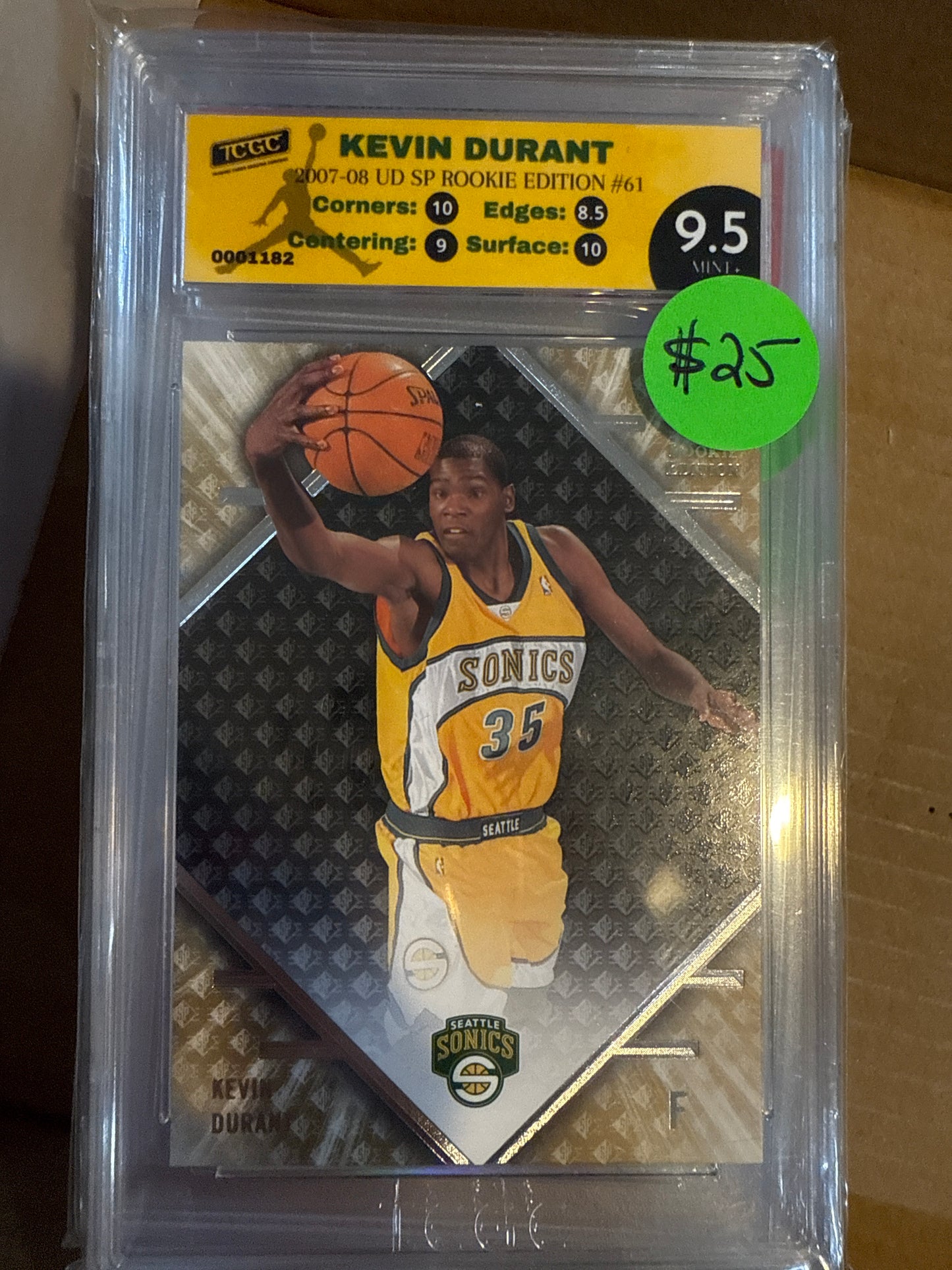 Kevin Durant 2007-08 UD SP Rookie Edition #61 TCGC 9.5