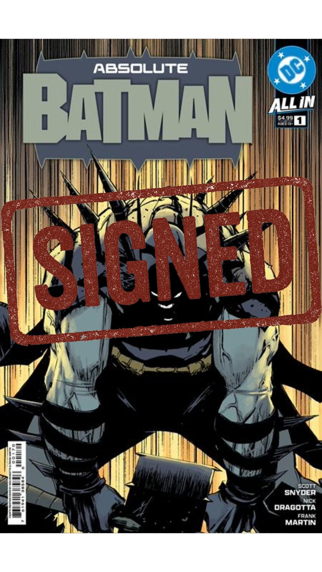 Absolute Batman #1 4th print cvr A * Signed by Scott Snyder