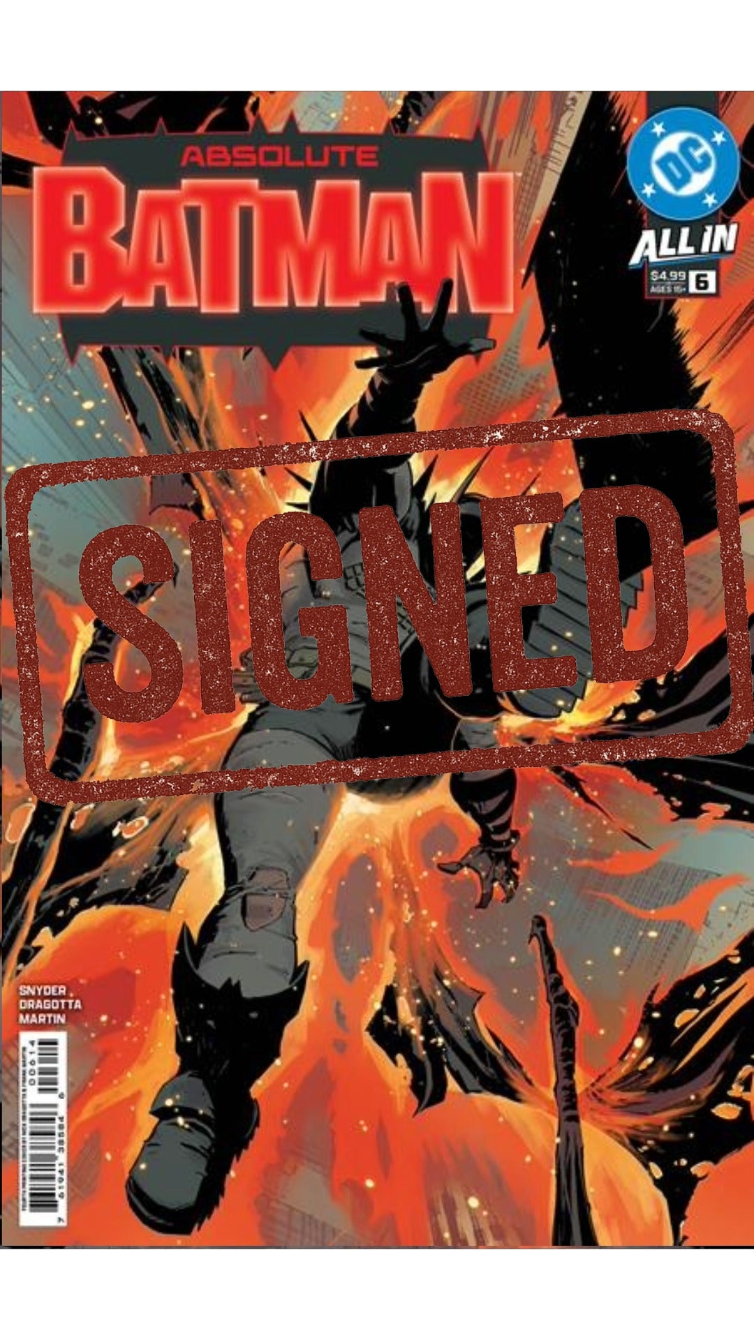 Absolute Batman #6 4th print cvr A * Signed by Scott Snyder