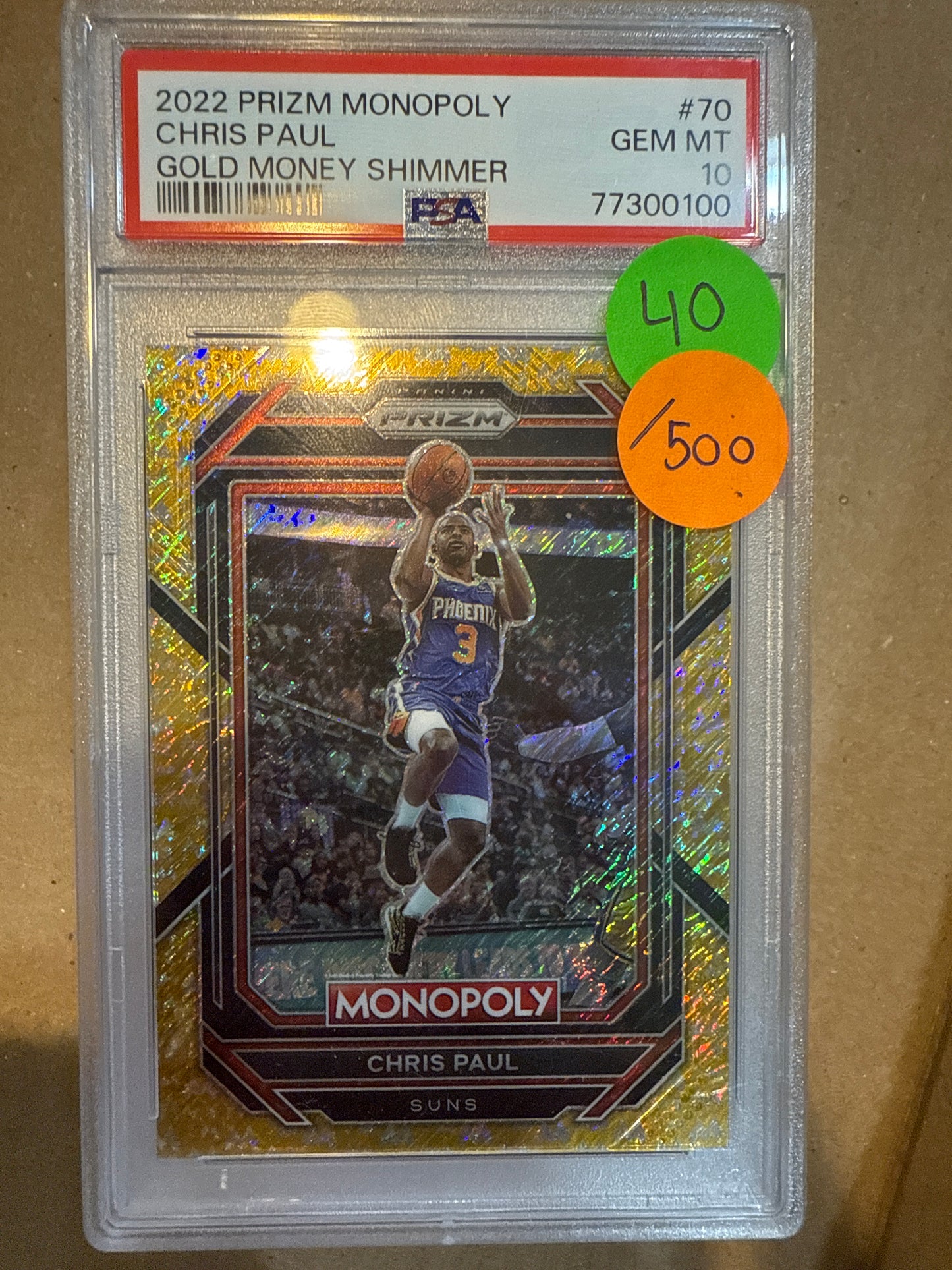 2022 Prizm Monopoly Chris Paul PSA 10