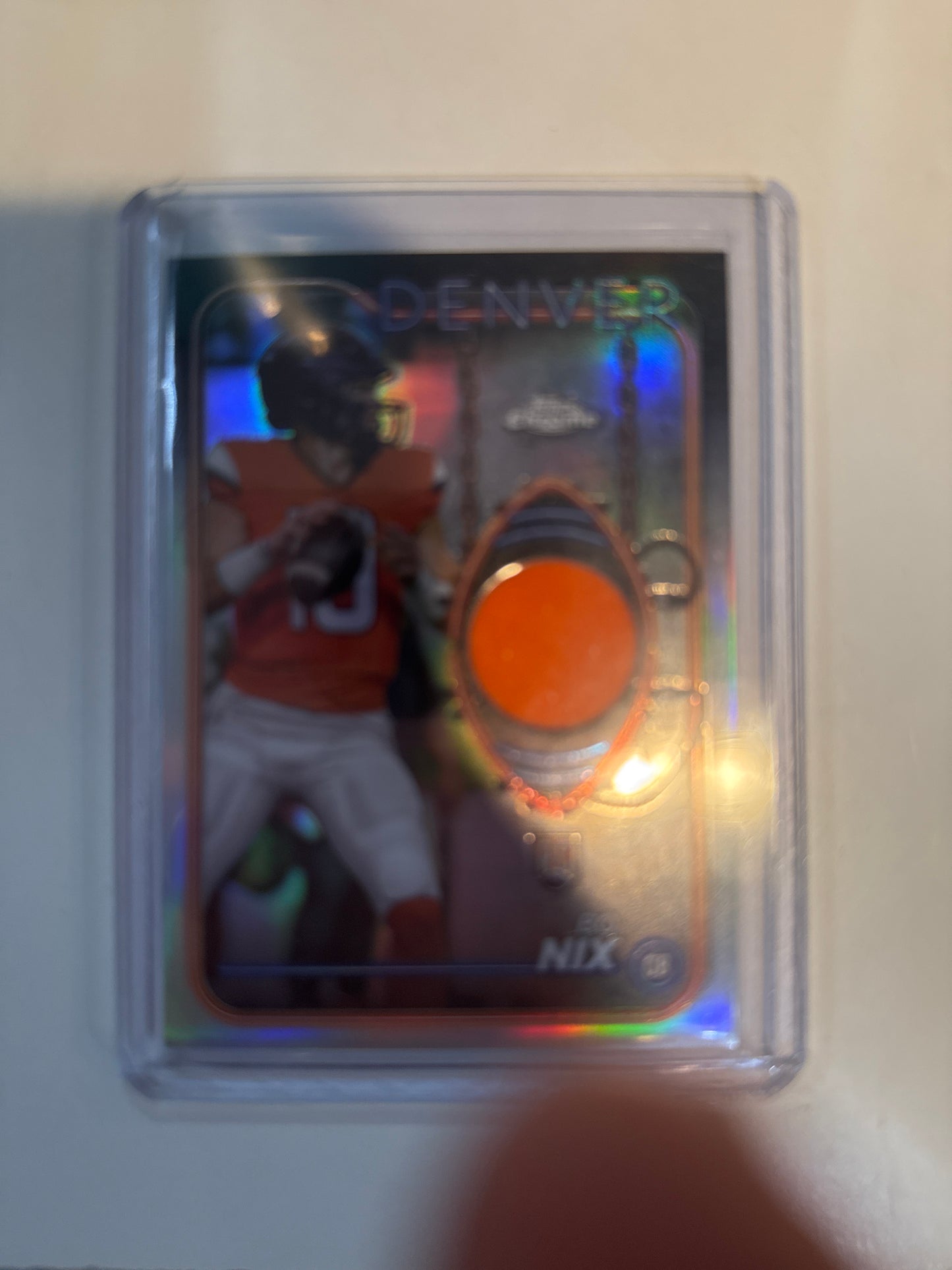 Bo Nix Topps Chrome RC Relic