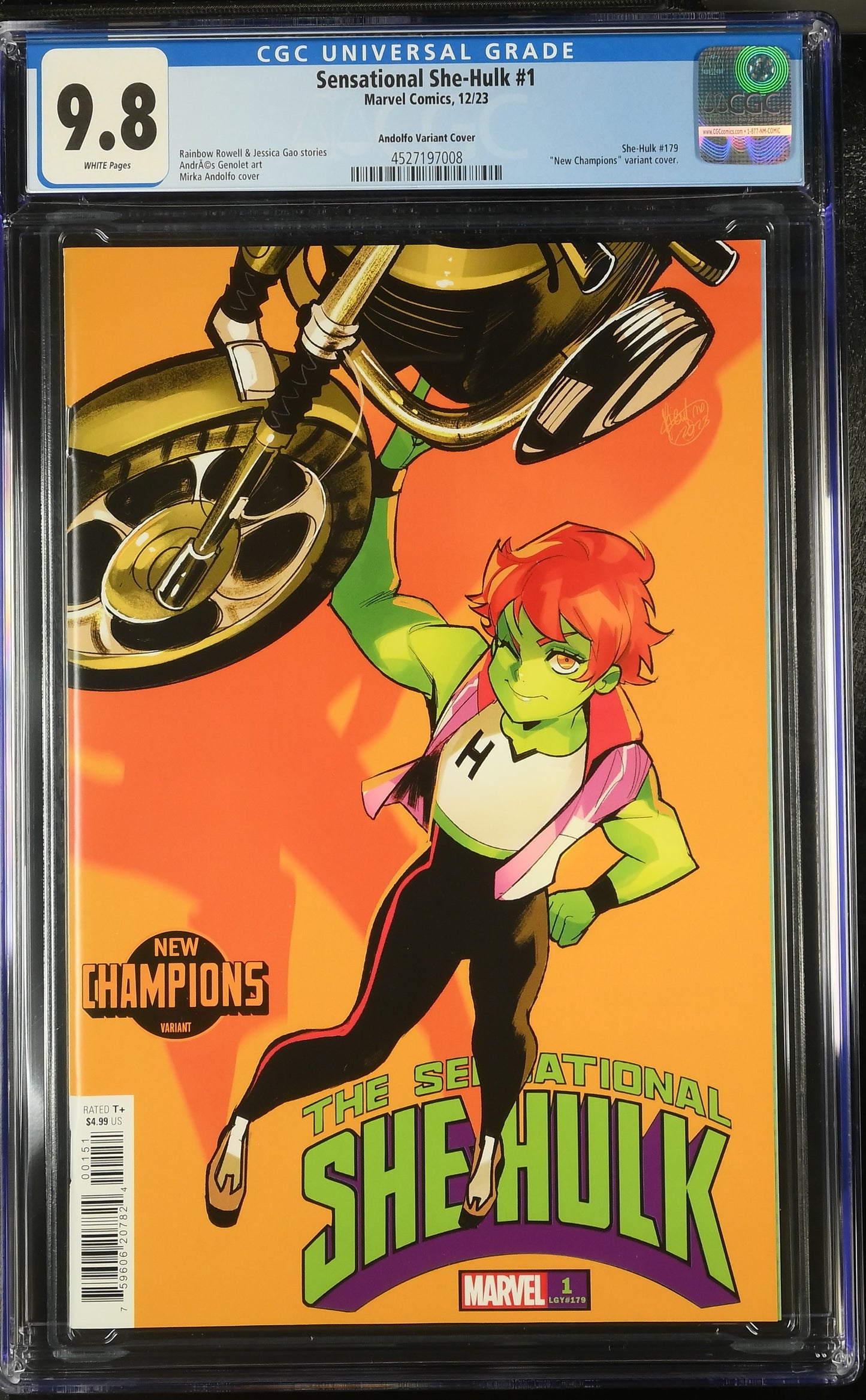 Sensational She-Hulk #1 CGC 9.8 * 2023 * Andolfo New Champions 1st Hulkette