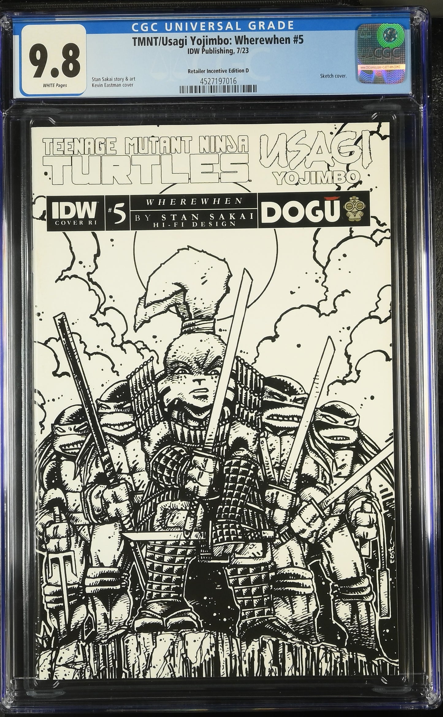 TMNT/Usagi Yojimbo: Wherewhen #5 CGC 9.8 * Eastman 1:100