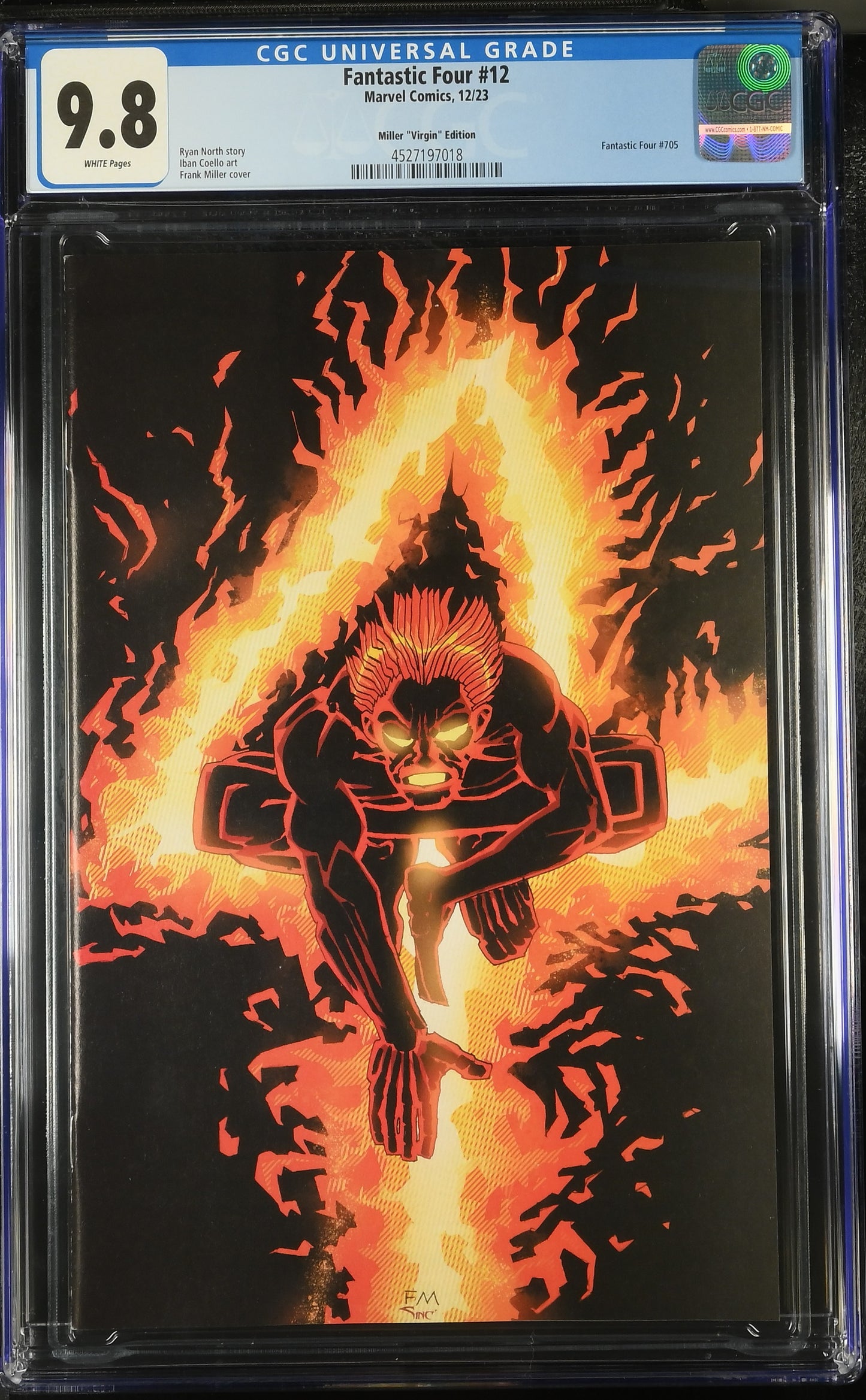 Fantastic Four #12 CGC 9.8 * 2023 Marvel * Frank Miller 1:100 Virgin Variant