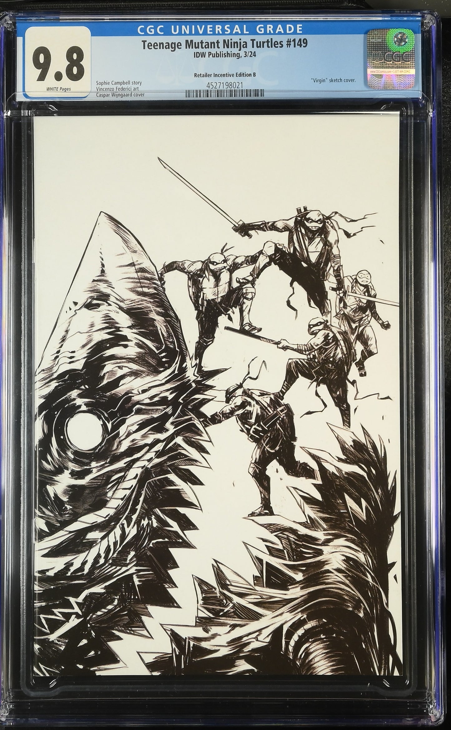 Teenage Mutant Ninja Turtles #149 CGC 9.8 * 1:25 Wijngaard Variant