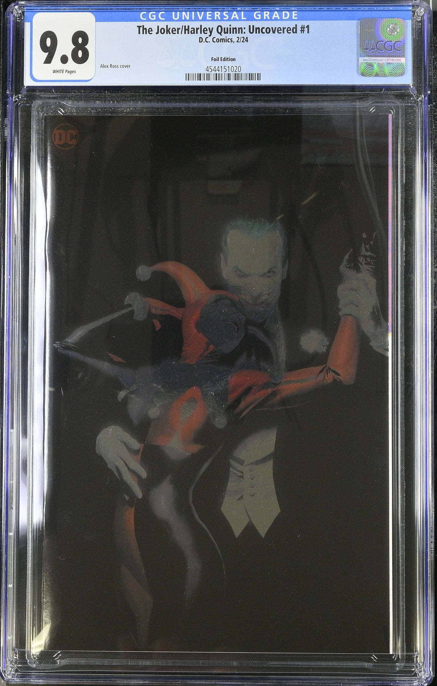 The Joker/Harley Quinn: Uncovered #1 CGC 9.8 * Alex Ross Foil Virgin
