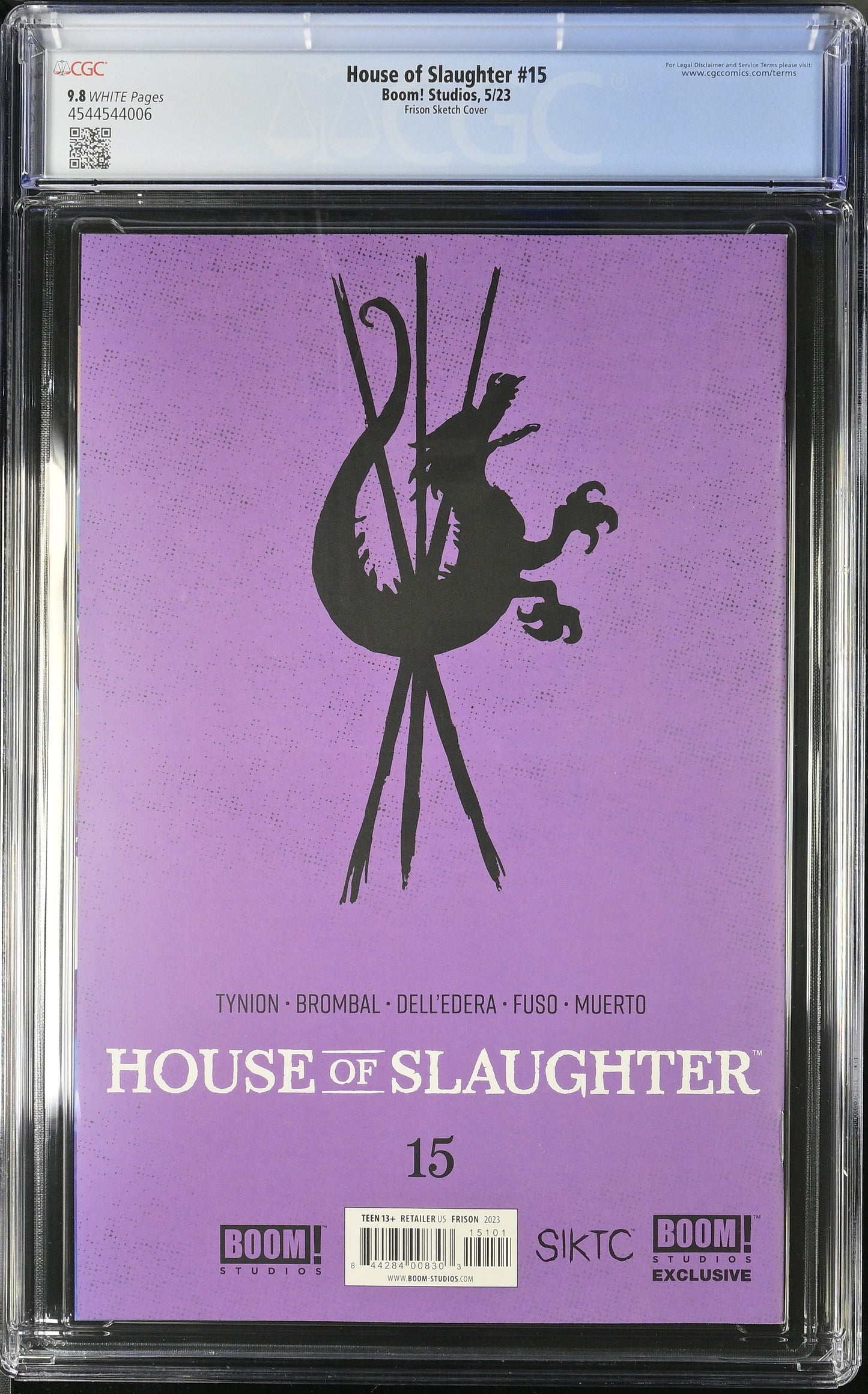 House of Slaughter #15 CGC 9.8 SDCC Exclusive Frison