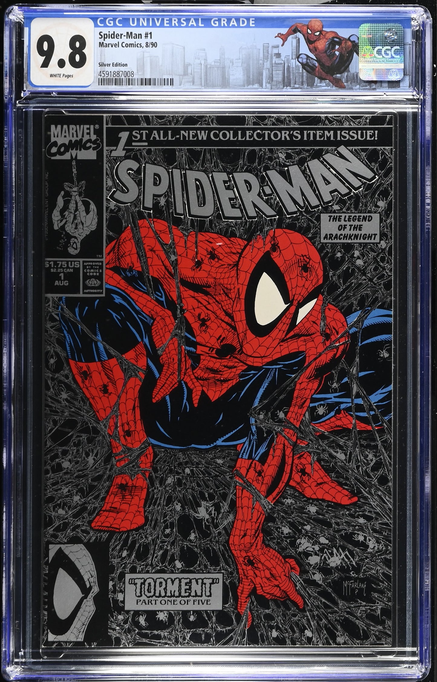 Spider-Man #1 CGC 9.8 Silver Ed 1990