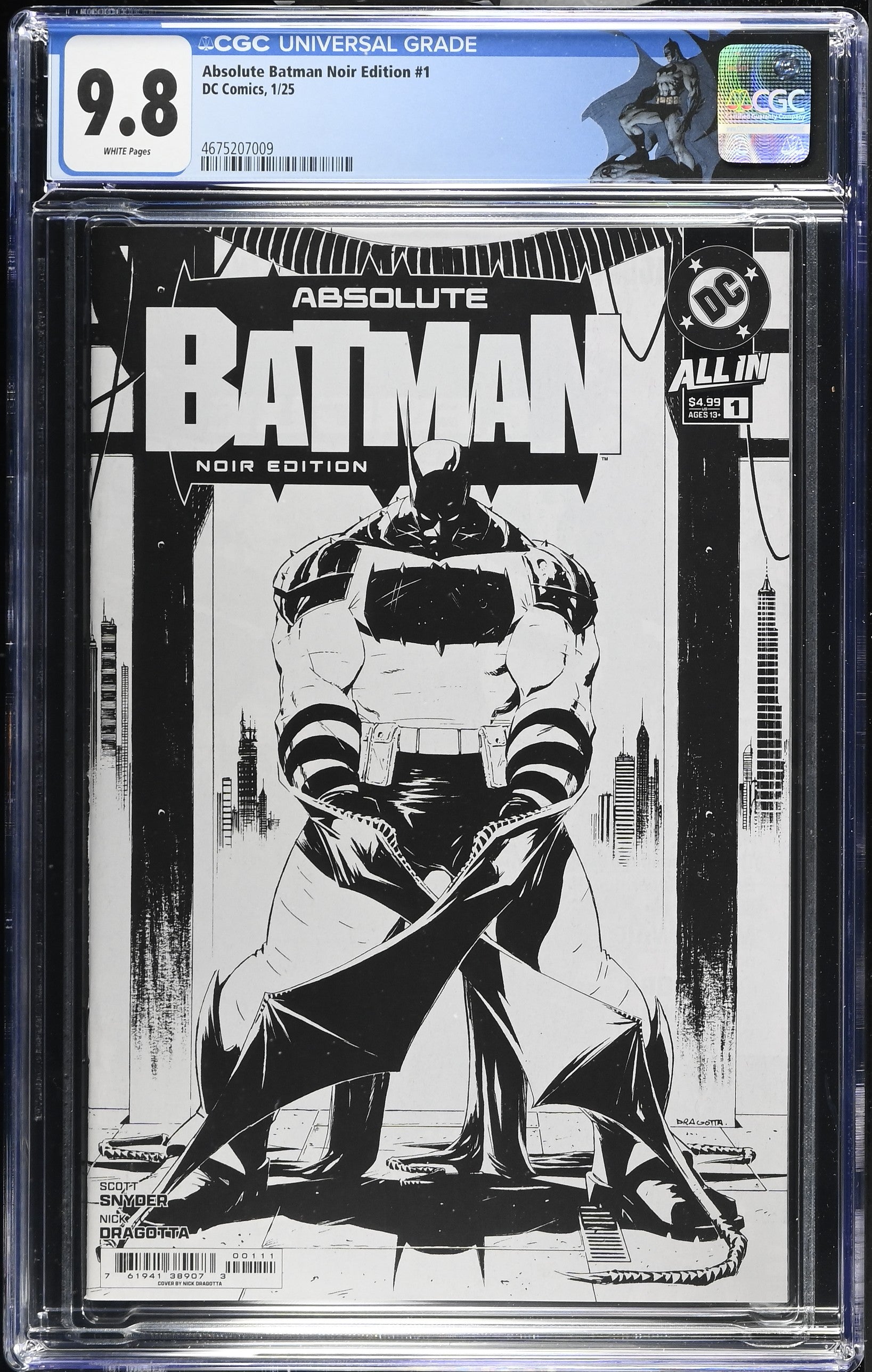 Absolute Batman #1 CGC 9.8 * Noir 1st Print – Captain Jax