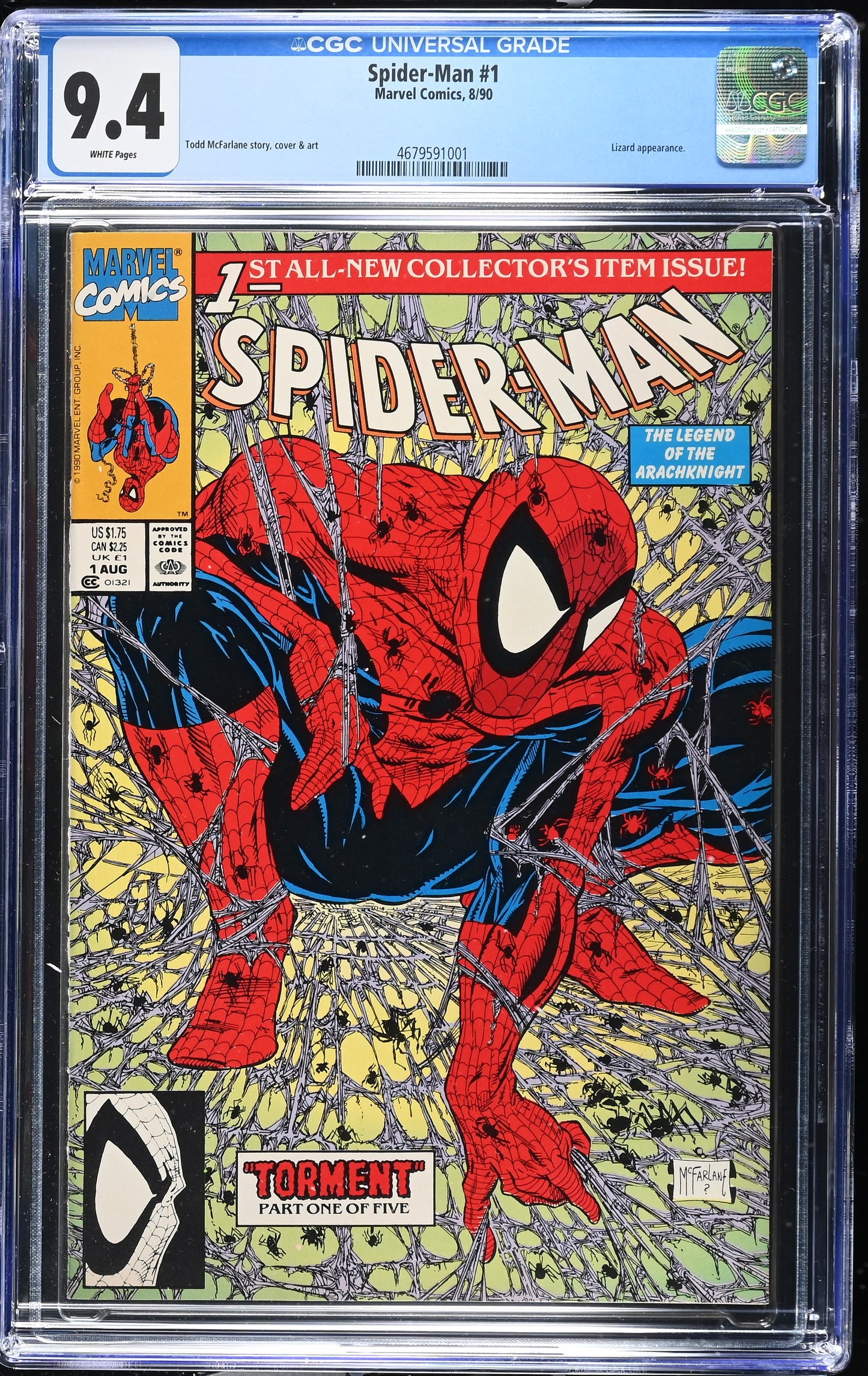 Spider-Man #1 CGC 9.4 1990 Green