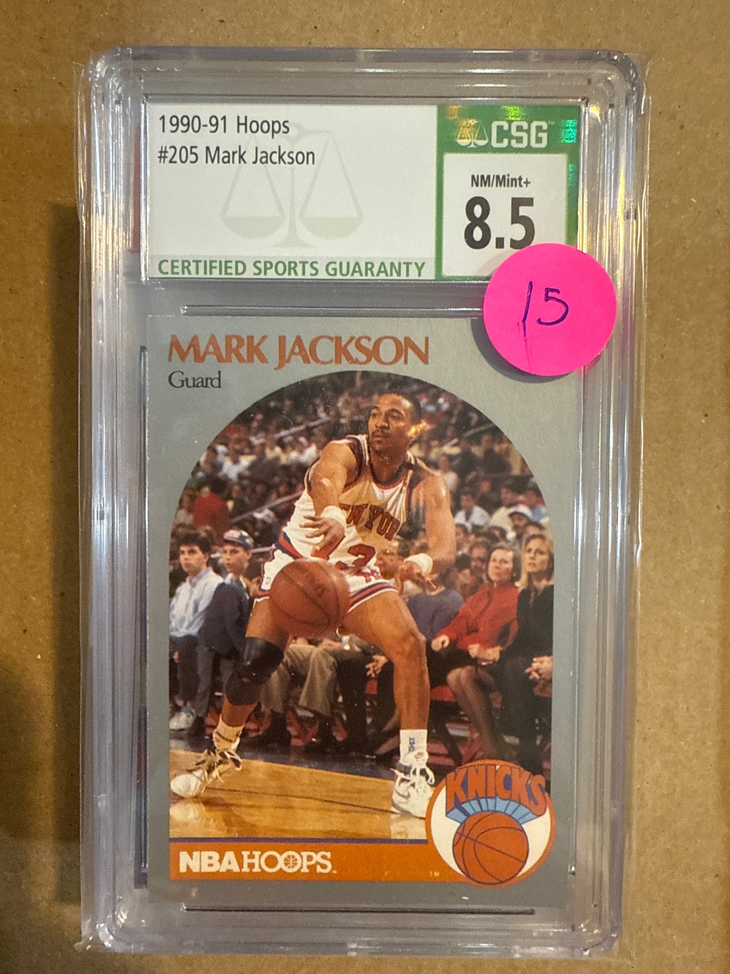 1990-91 Hoops #205 Mark Jackson CSG 8.5