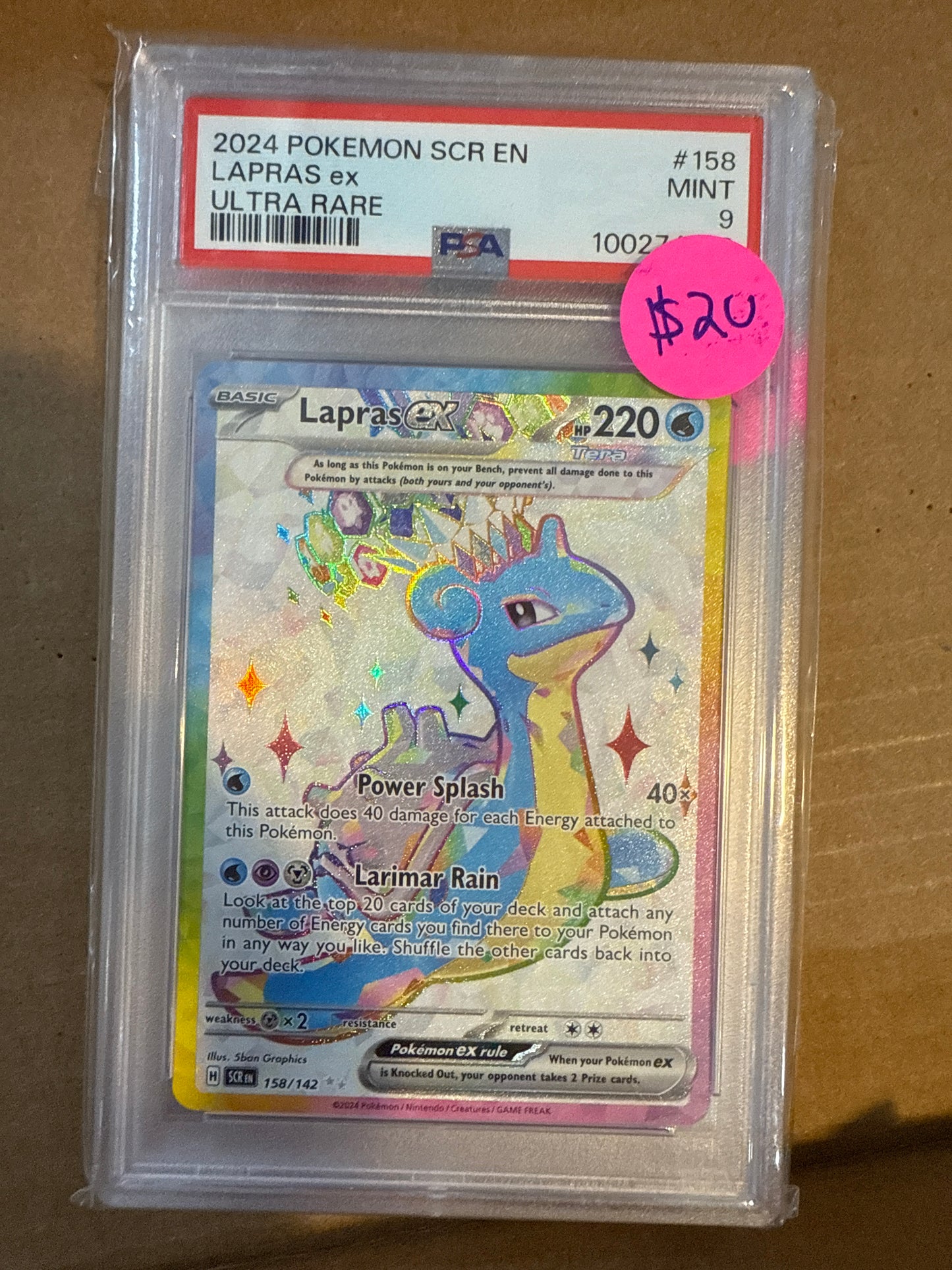 2024 POKÉMON SCR EN LAPRAS ex ULTRA RARE PSA 9