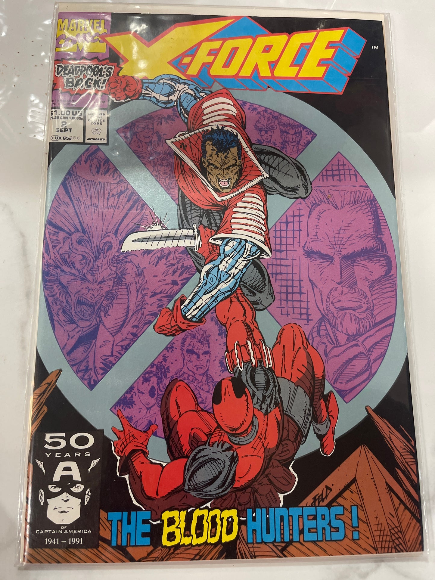 X-Force #2 2nd app Deadpool, 1st app Kane