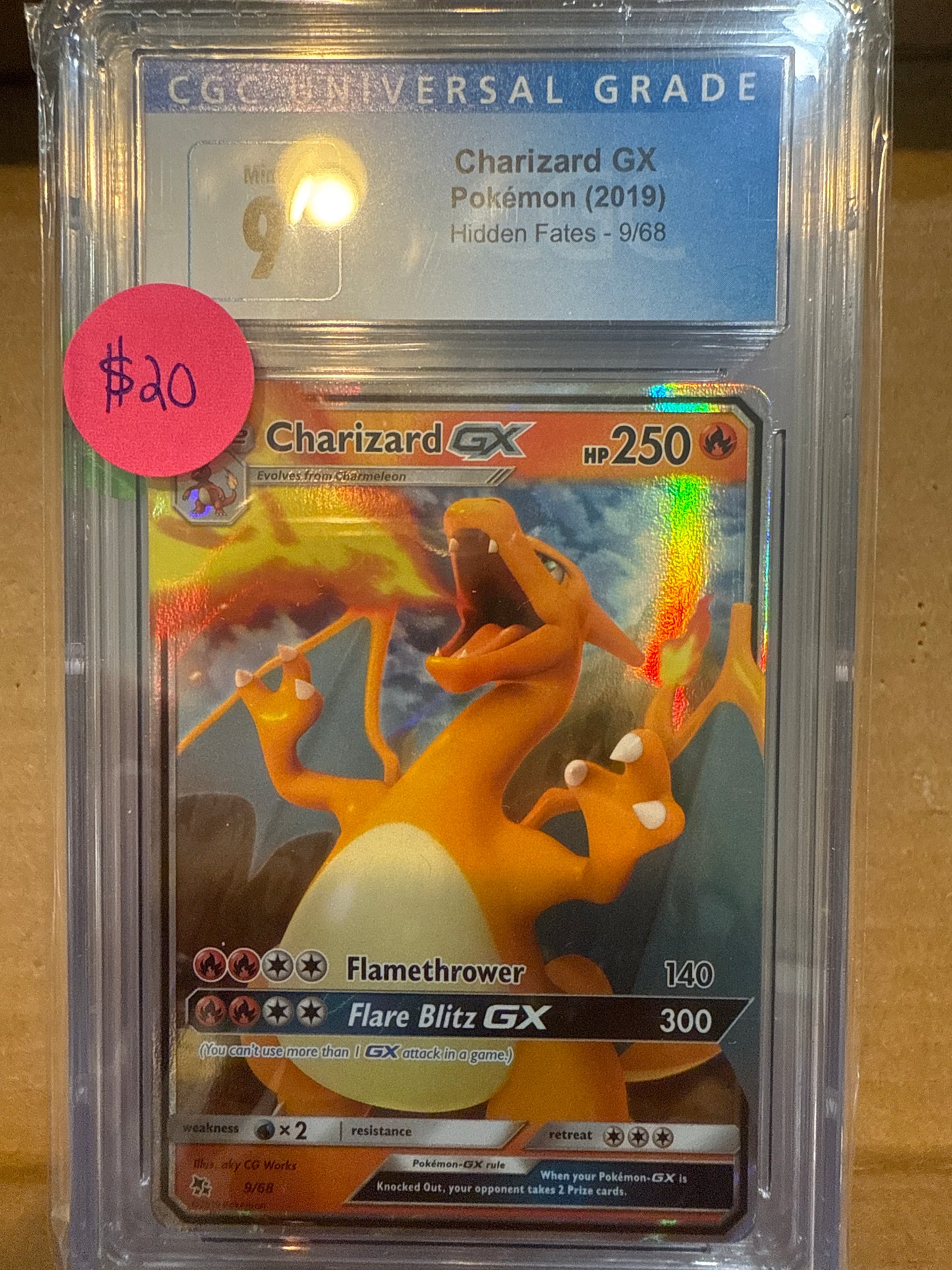 Charizard GX 2019 Hidden Fates 9/68 CGC 9