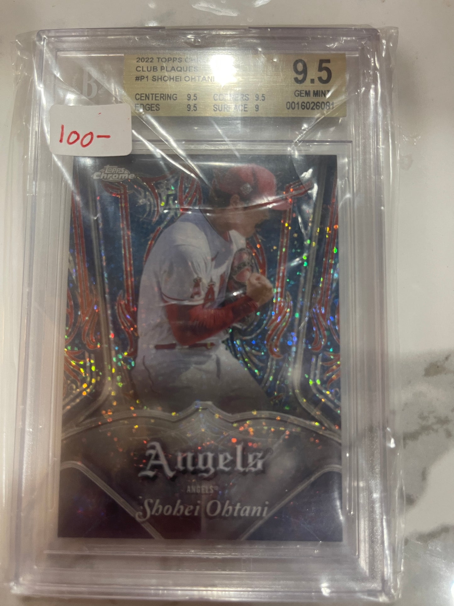 2022 Topps Chrome #P-1 SHOHEI OHTANI Speckle REFRACTOR SP BGS 9.5