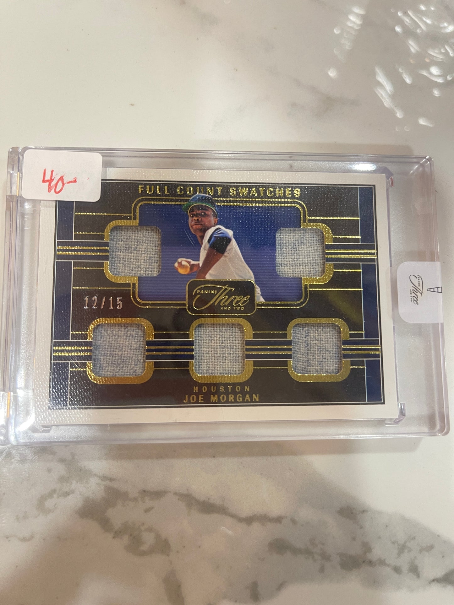 2023 Panini Three And Two Joe Morgan Jersey Patch /15 SSP Game Used