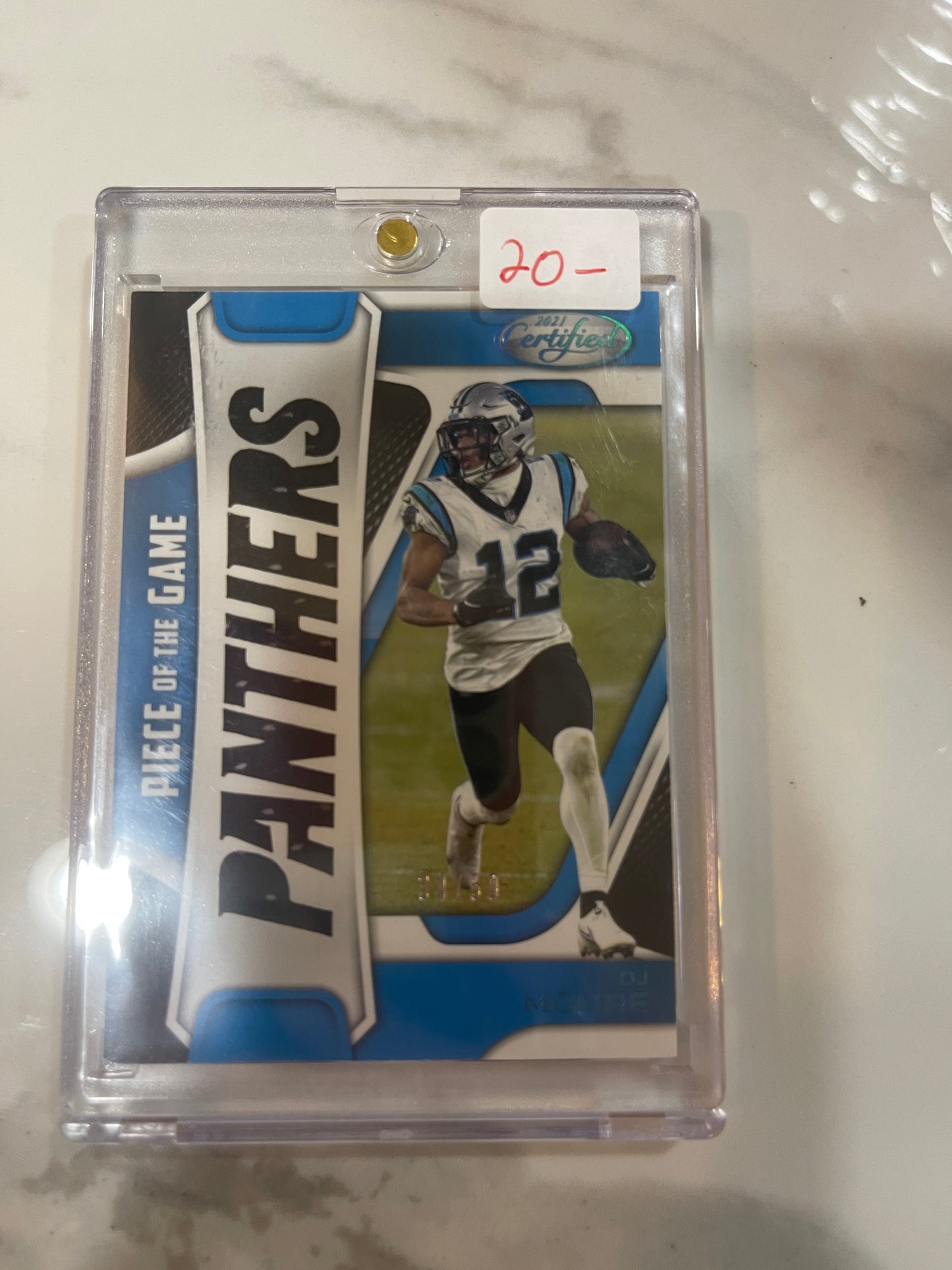DJ Moore Jersey Card 2021 Panini Certified Piece of the Game /50
