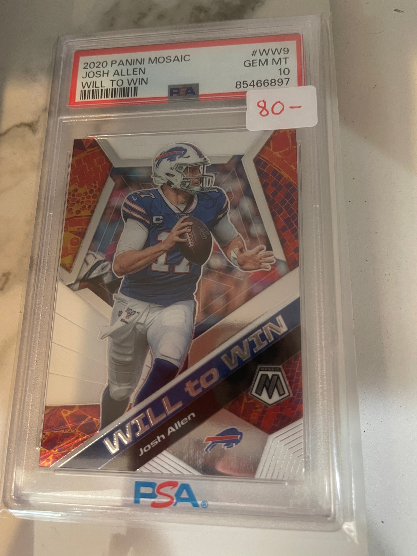 2020 Panini Mosaic Will to Win Josh Allen 10