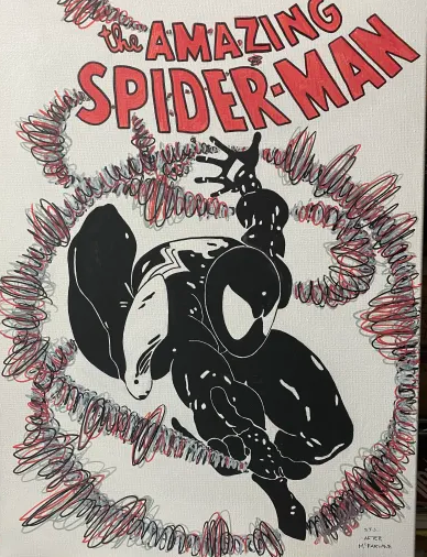 Amazing Spider-Man Painting - 24”x18” Canvas by local artist