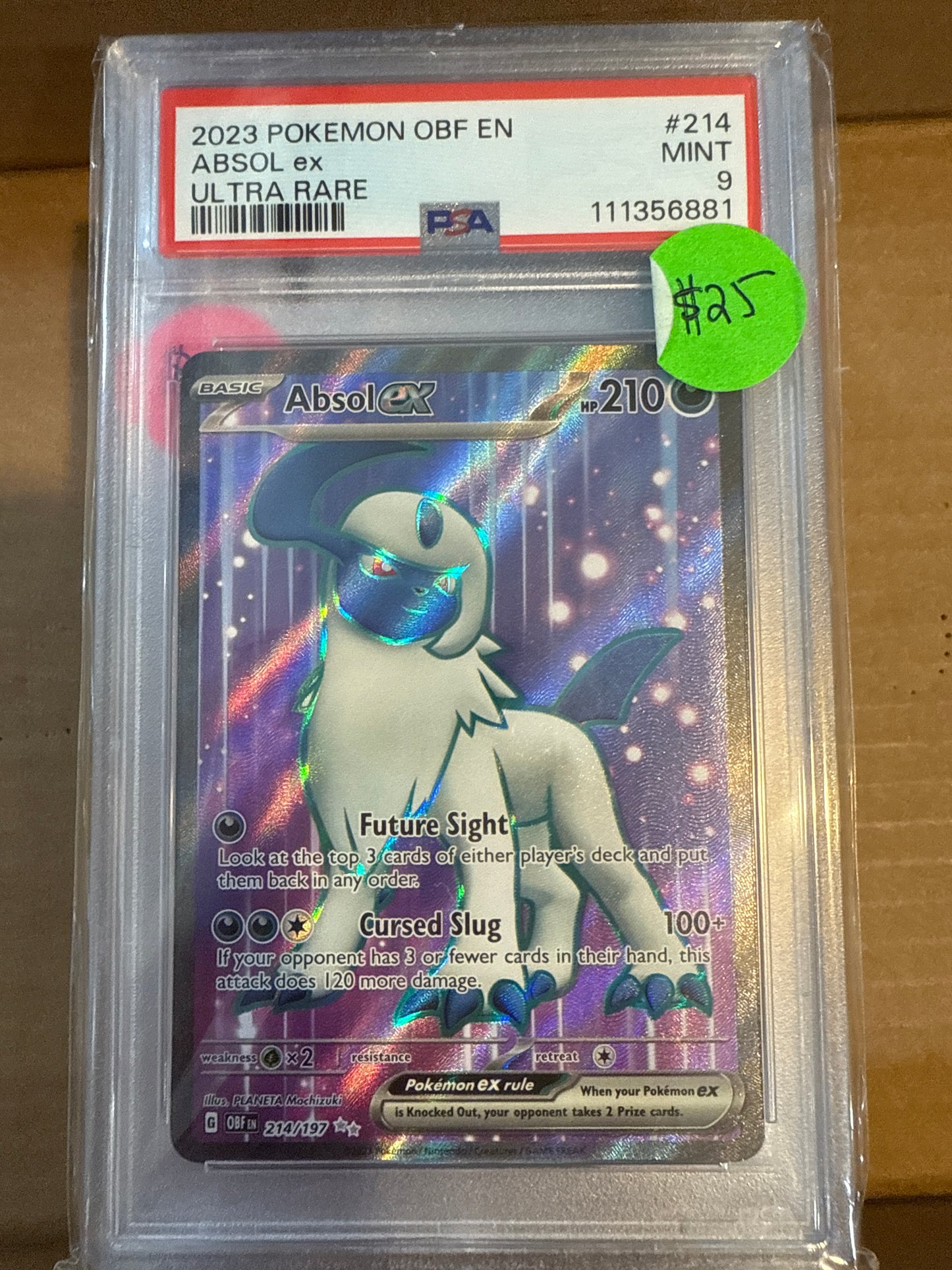 2023 POKÉMON OBF EN ABSOL ex ULTRA RARE PSA 9