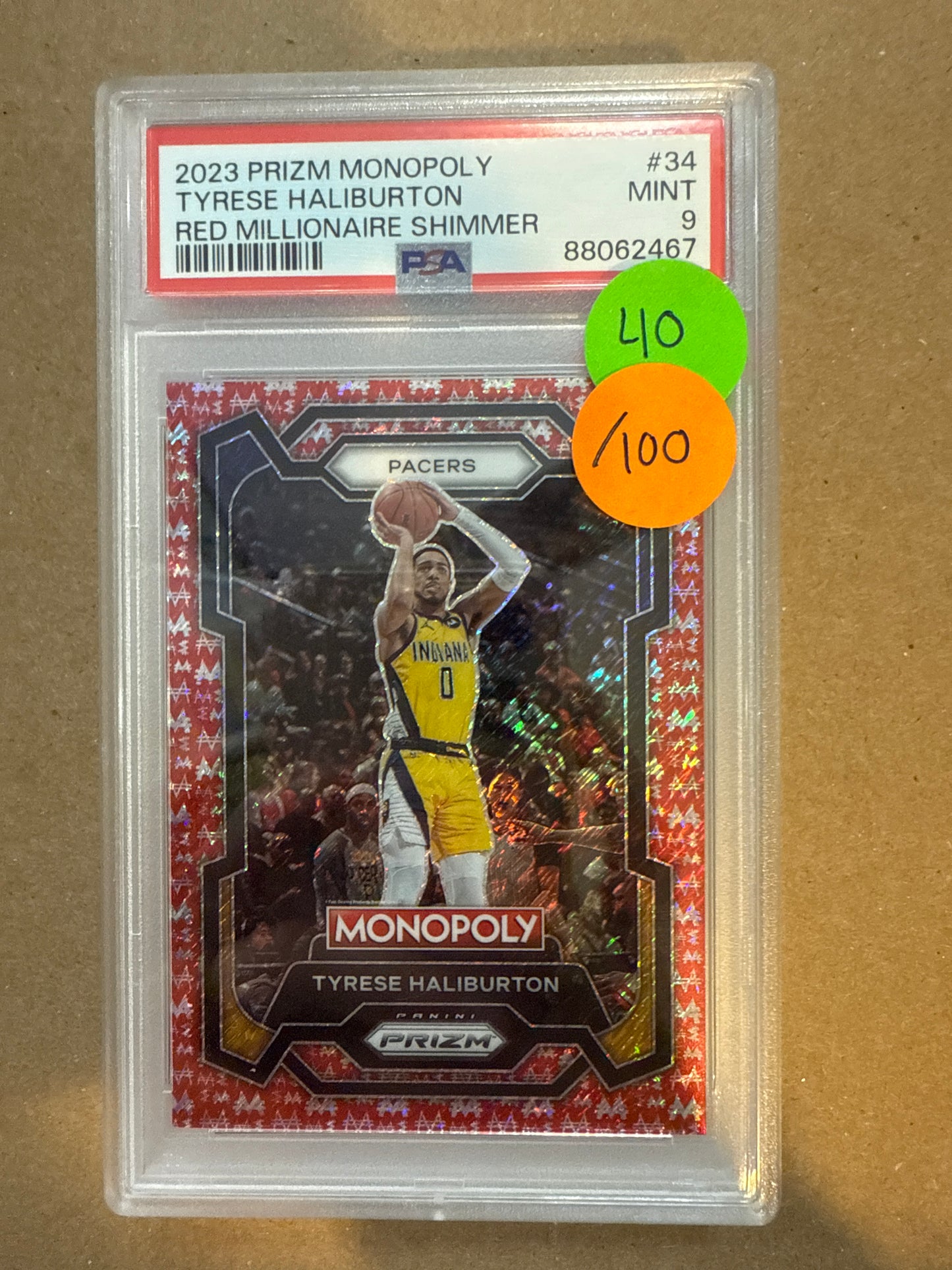 2023 Prizm Monopoly Tyrese Haliburton PSA 9
