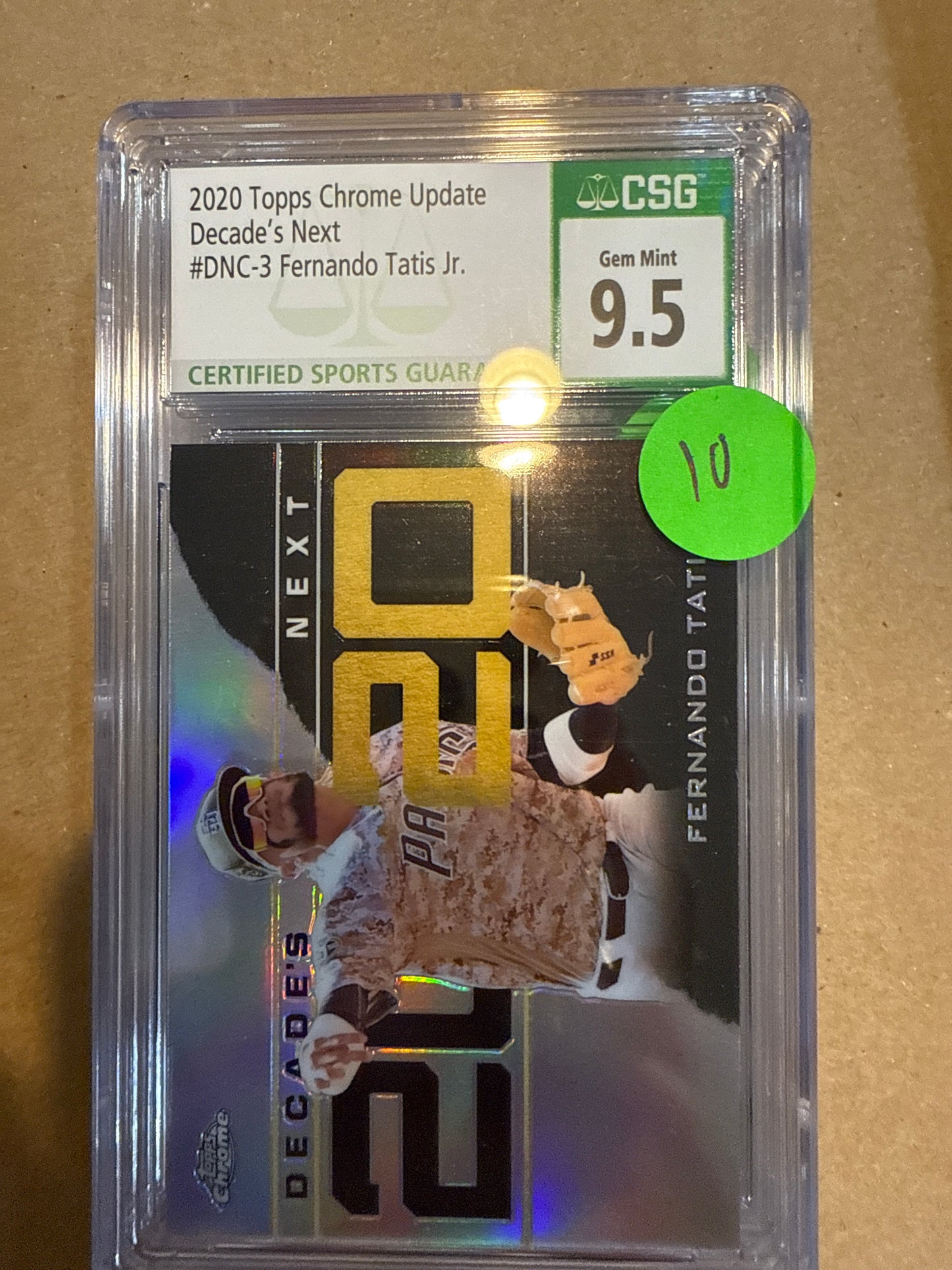 2020 Topps Chrome Update Decade’s Next #DNC-3 Fernando Tatis Jr. CSG 9.5