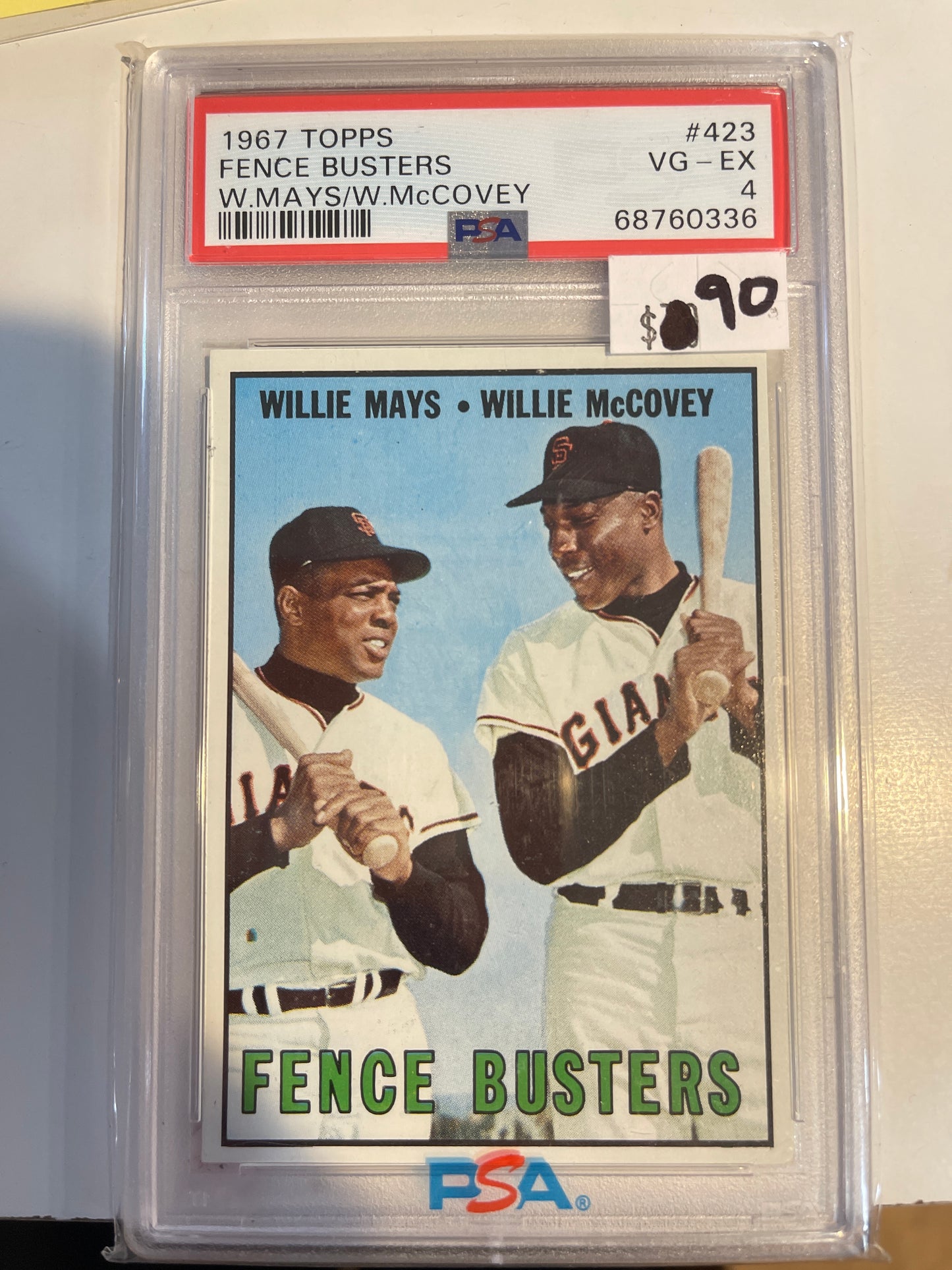 1967 Topps Fence Busters w/ Mays & McCovey