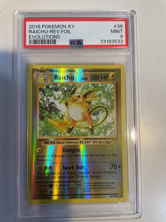 2016 Raichu-Rev.Foil PSA 9