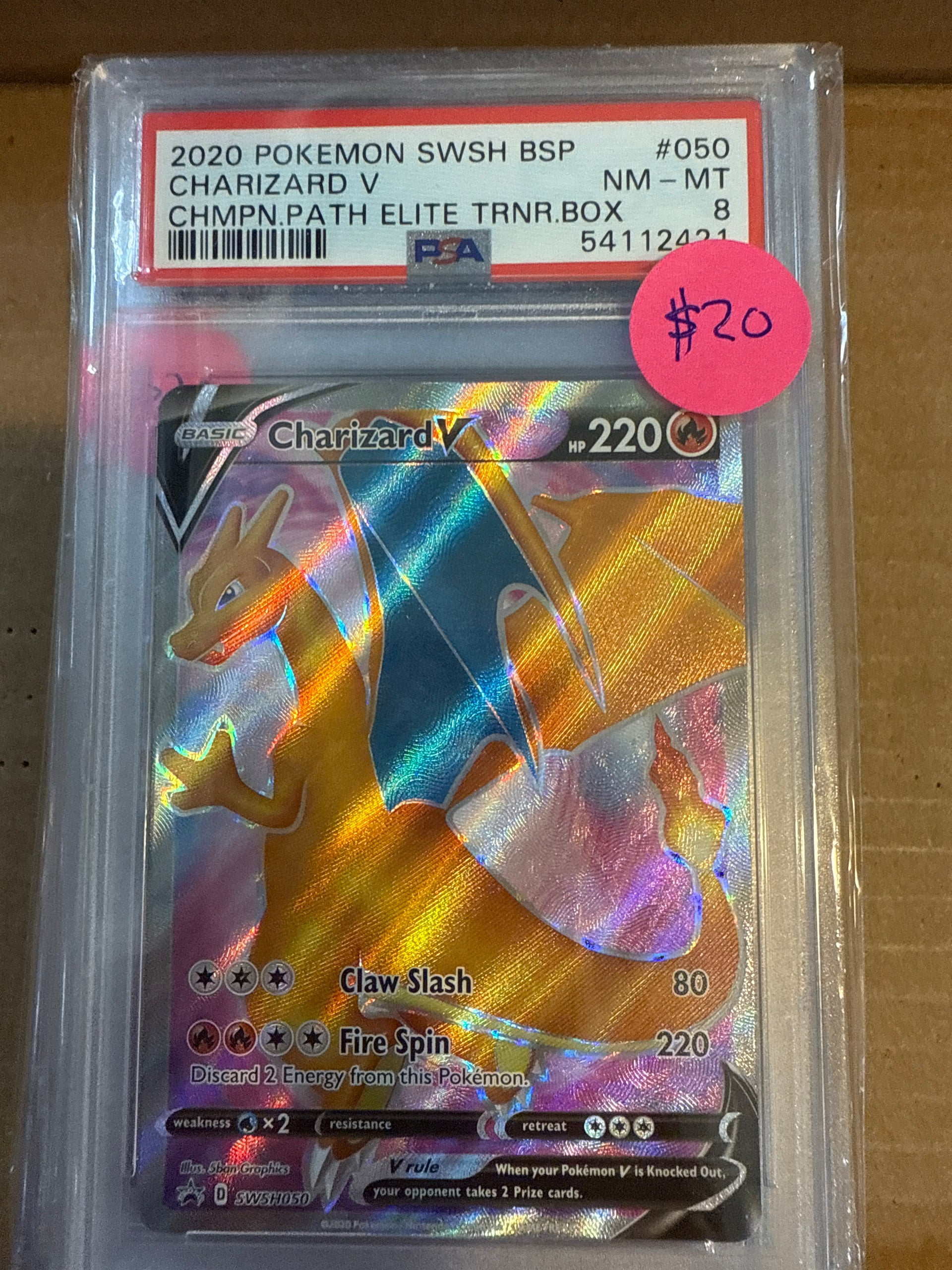 2020 POKÉMON SWSH BSP CHARIZARD V CHMPN.PATH ELITE TRNR.BOX PSA 8 – Captain  Jax