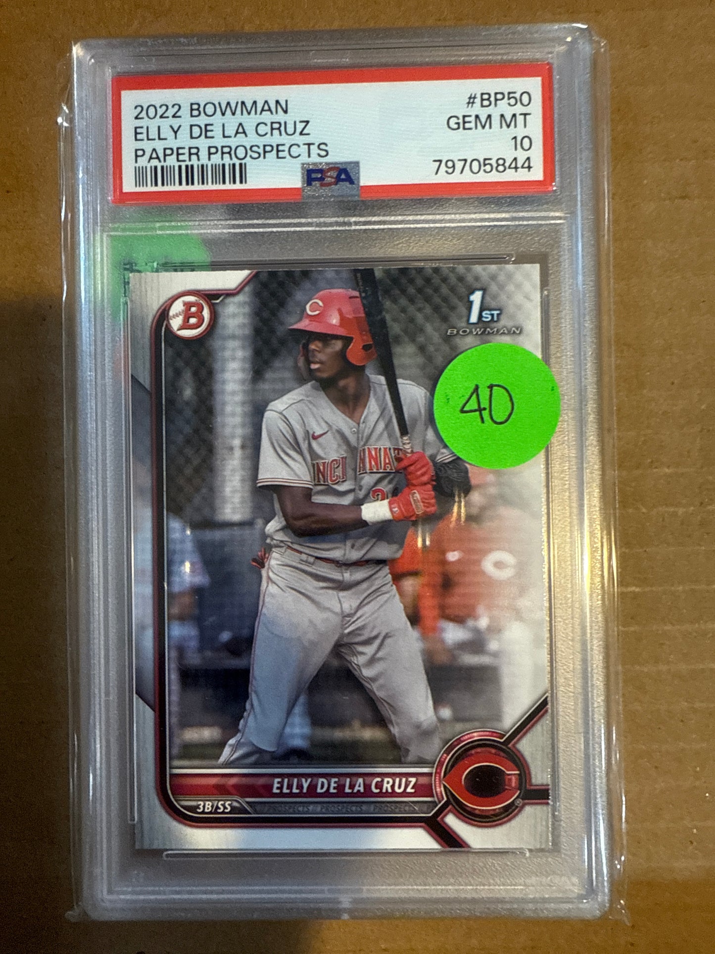2022 Bowman Elly De La Cruz Paper Prospects PSA 10