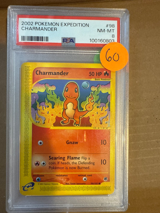 2002 POKÉMON EXPEDITION CHARMANDER PSA 8