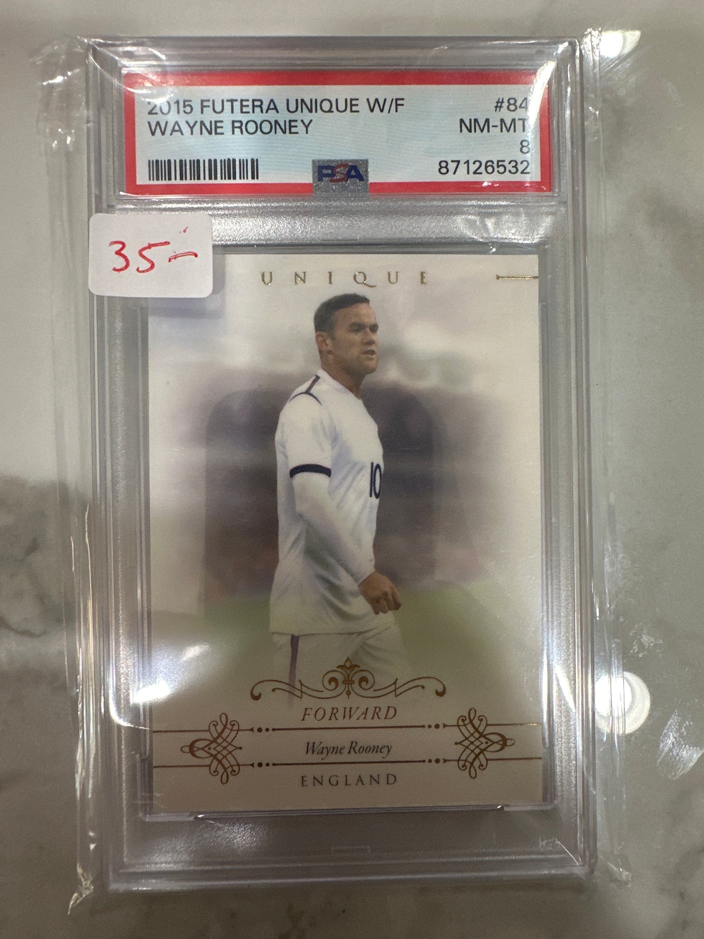 2015 Futera Wayne Rooney PSA 8