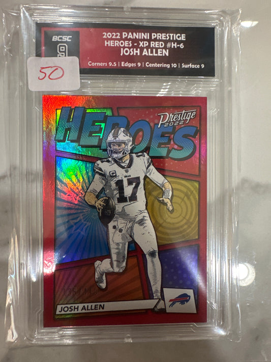 2022 Prestige Heroes Red Josh Allen /449 BCSC 9