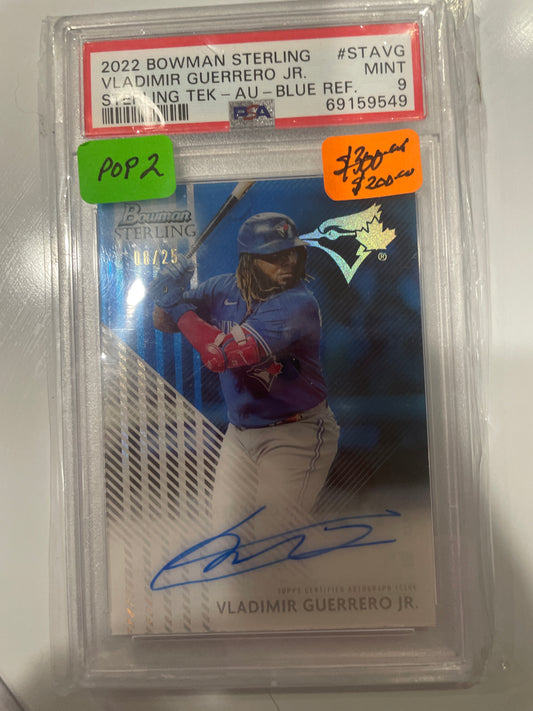 2022 V Guerrero Jr Auto PSA 9