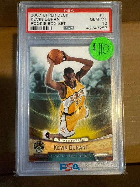 2007 Upper Deck Kevin Durant Rookie Box Set PSA 10