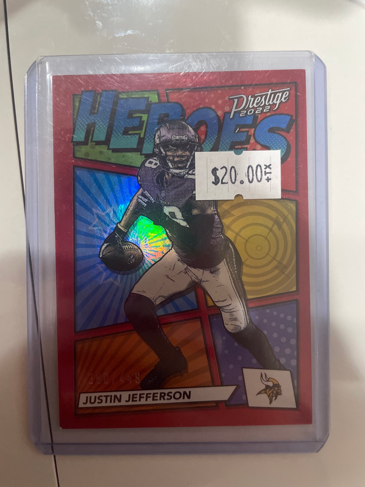 2022 Panini Prestige Justin Jefferson Heroes SP #H-10 Vikings